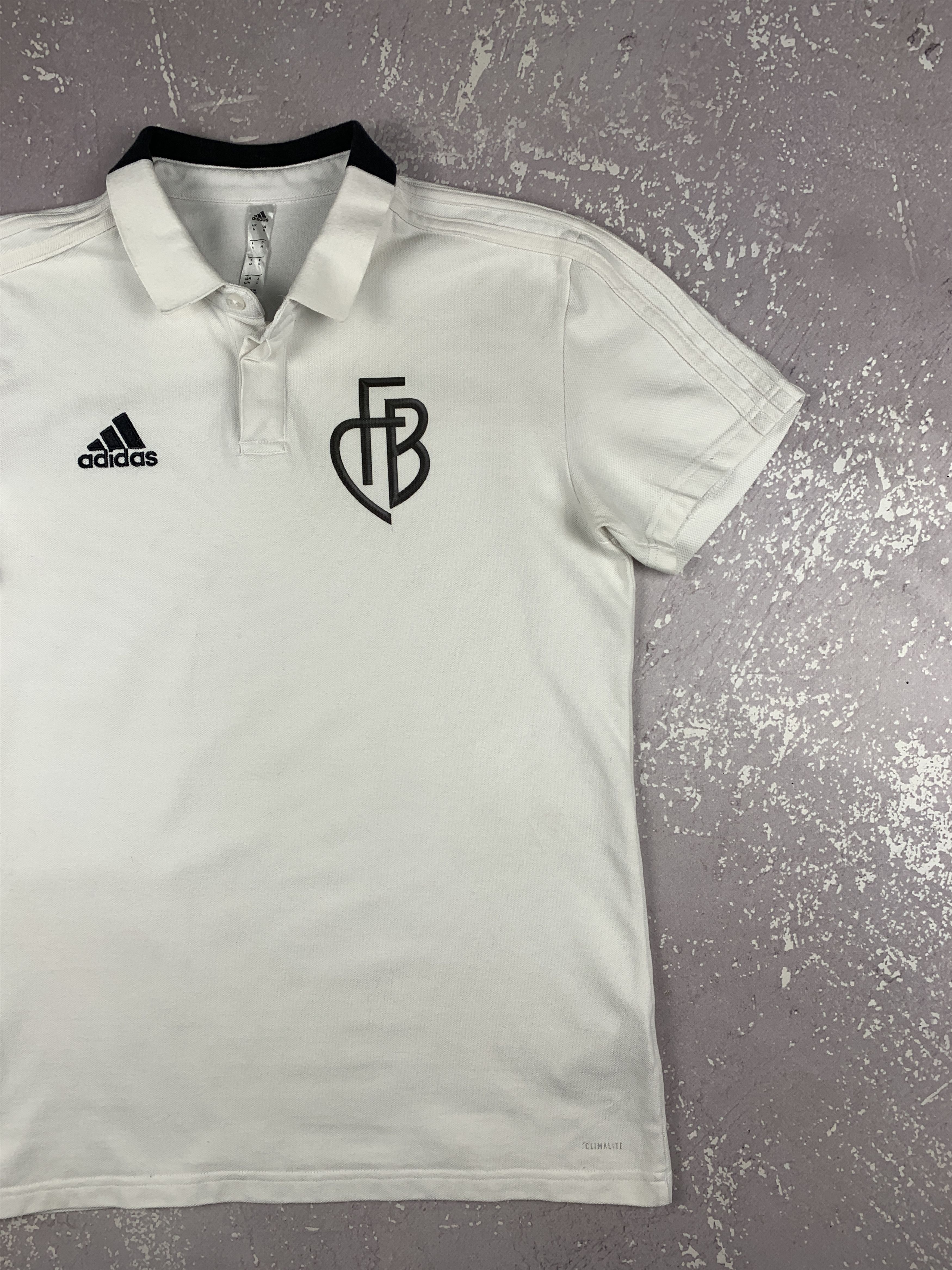 Adidas 2019 Adidas x FC Basel Soccer Football Cotton Polo T Shirt Size US M / EU 48-50 / 2 - 2 Thumbnail