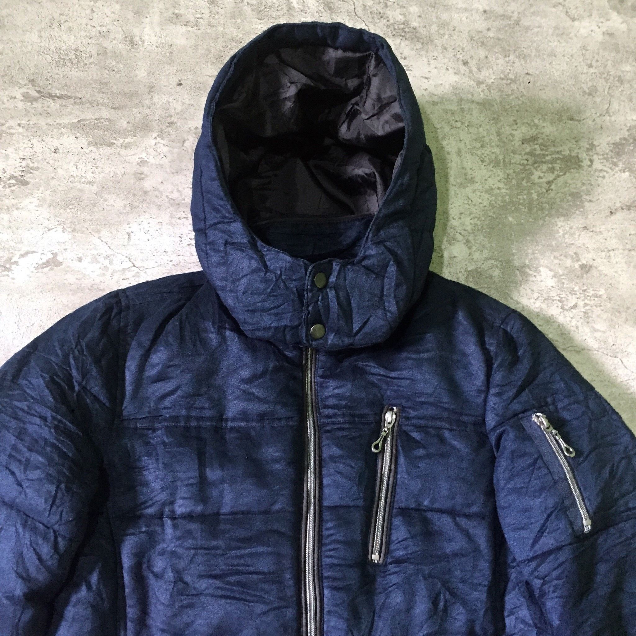 Japanese Brand Louis Chavlon Faux Suede Pattern Rider Replace Hoded Jacket Size US L / EU 52-54 / 3 - 7 Thumbnail