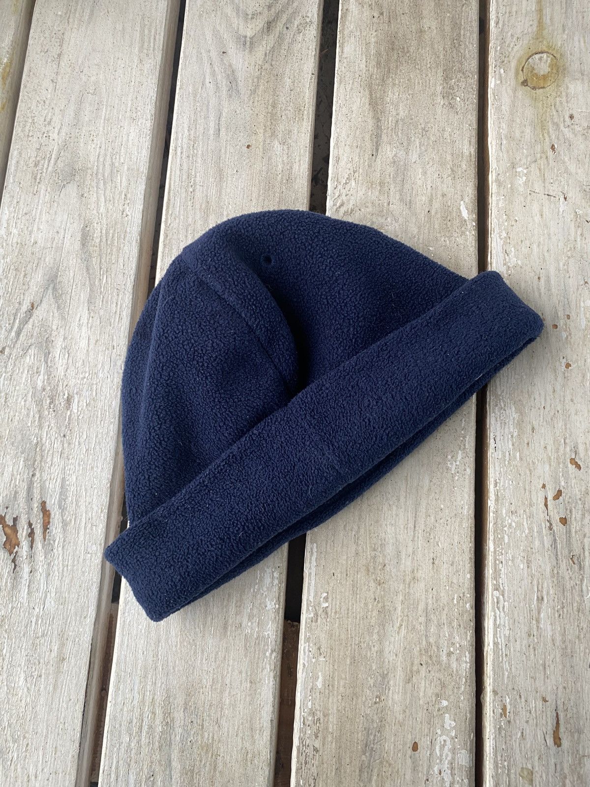 Nike × Vintage Vintage 90s Nike Fleece Beanie Swoosh Knit Y2K Size ONE SIZE - 3 Thumbnail