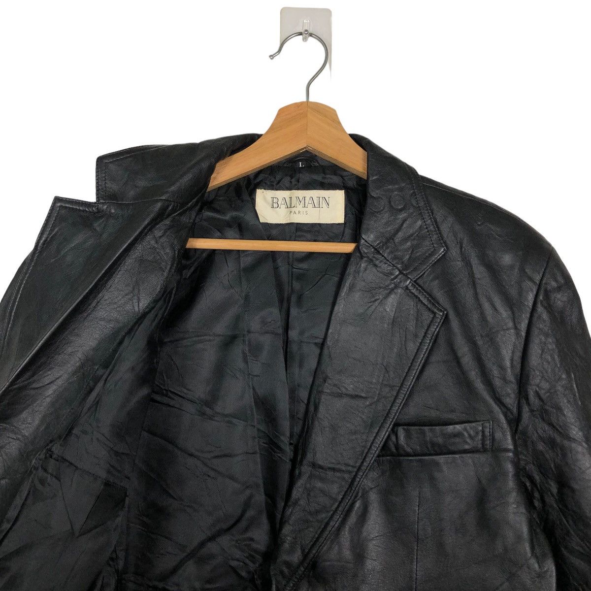 Balmain 🔥90’s Vintage Chore Leather Jacket Balmain Paris Size US M / EU 48-50 / 2 - 10 Thumbnail