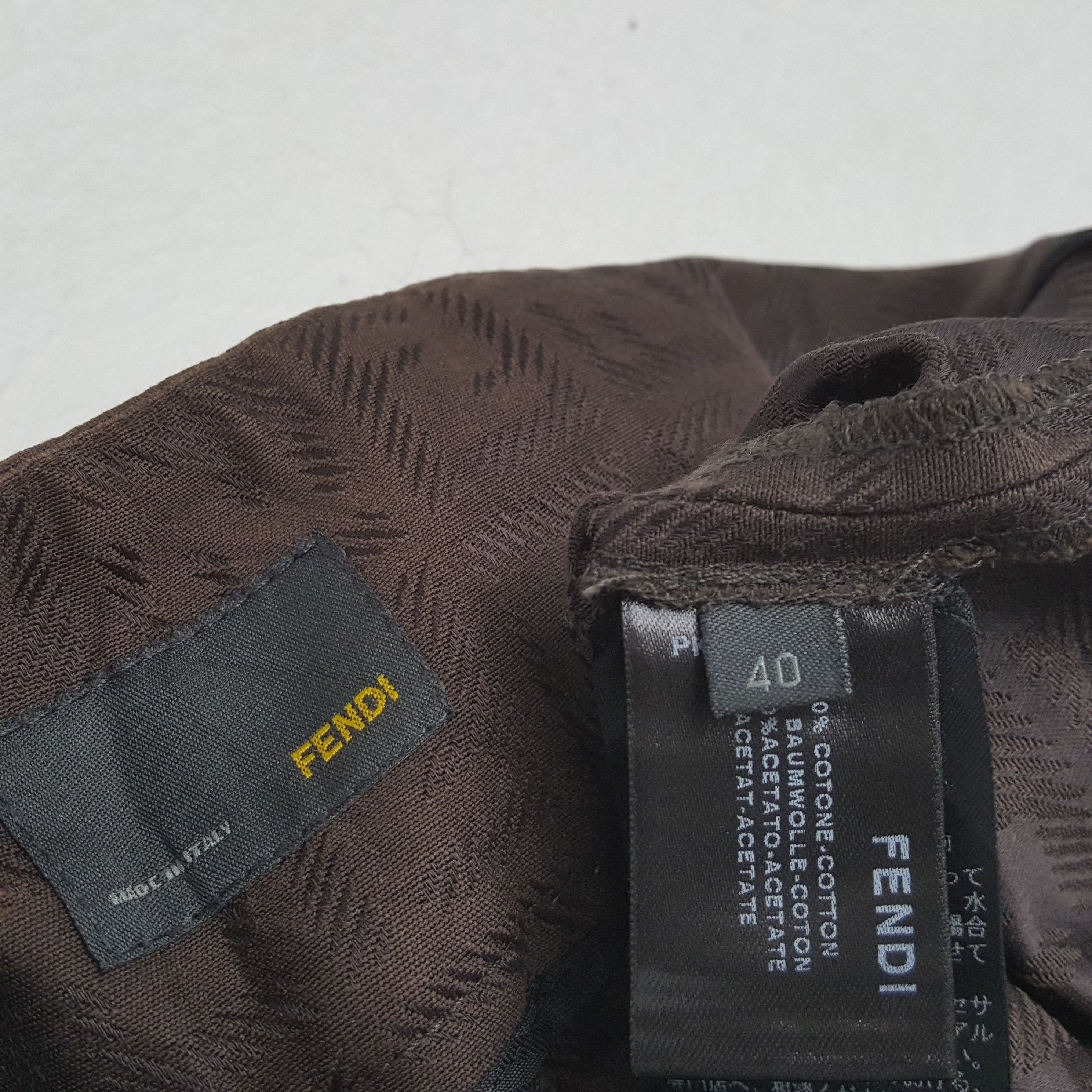 Fendi × Vintage Vintage FENDI Italian Fashion Brand Monogram Design Pants Size 27" / US 4 / IT 40 - 14 Thumbnail