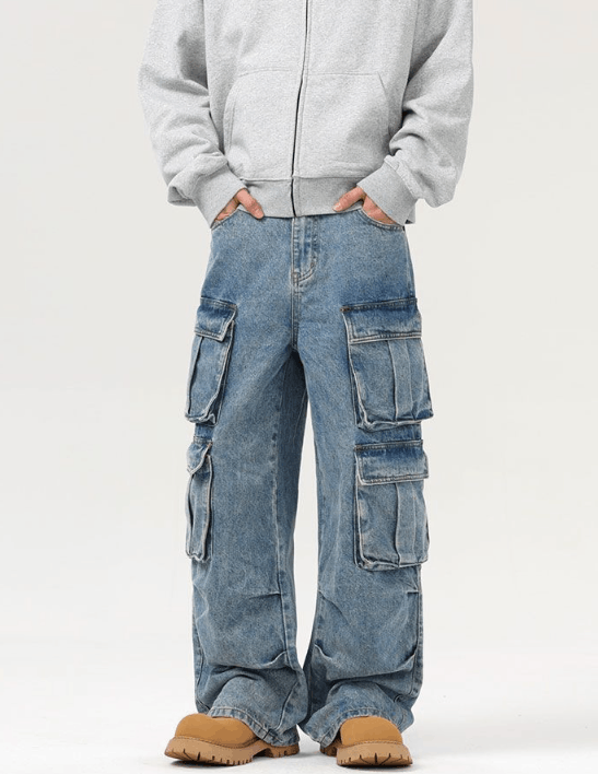 Japanese Brand × Jean American retro multi-pocket loose cargo baggy jeans Size US 32 / EU 48 - 1 Thumbnail