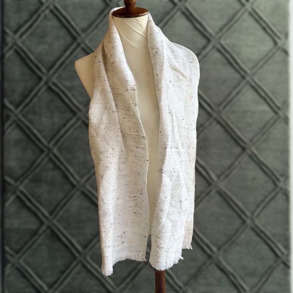 Paco Rabanne Paco Rabanne Scarf White Speckled Women Size ONE SIZE - 1 Thumbnail