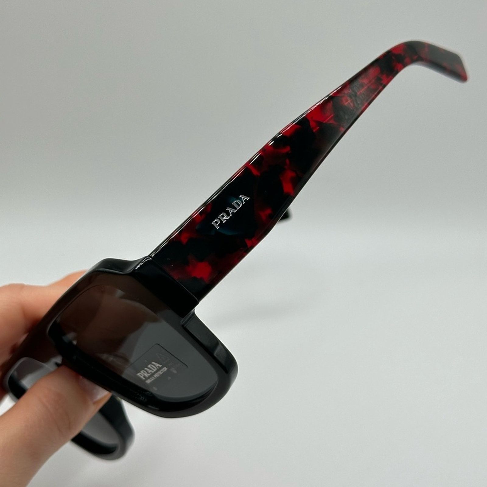 Prada NEW PRADA Sunglasses PR22YSF 1AB5S0 Black/Dark Grey Unisex Size ONE SIZE - 3 Thumbnail