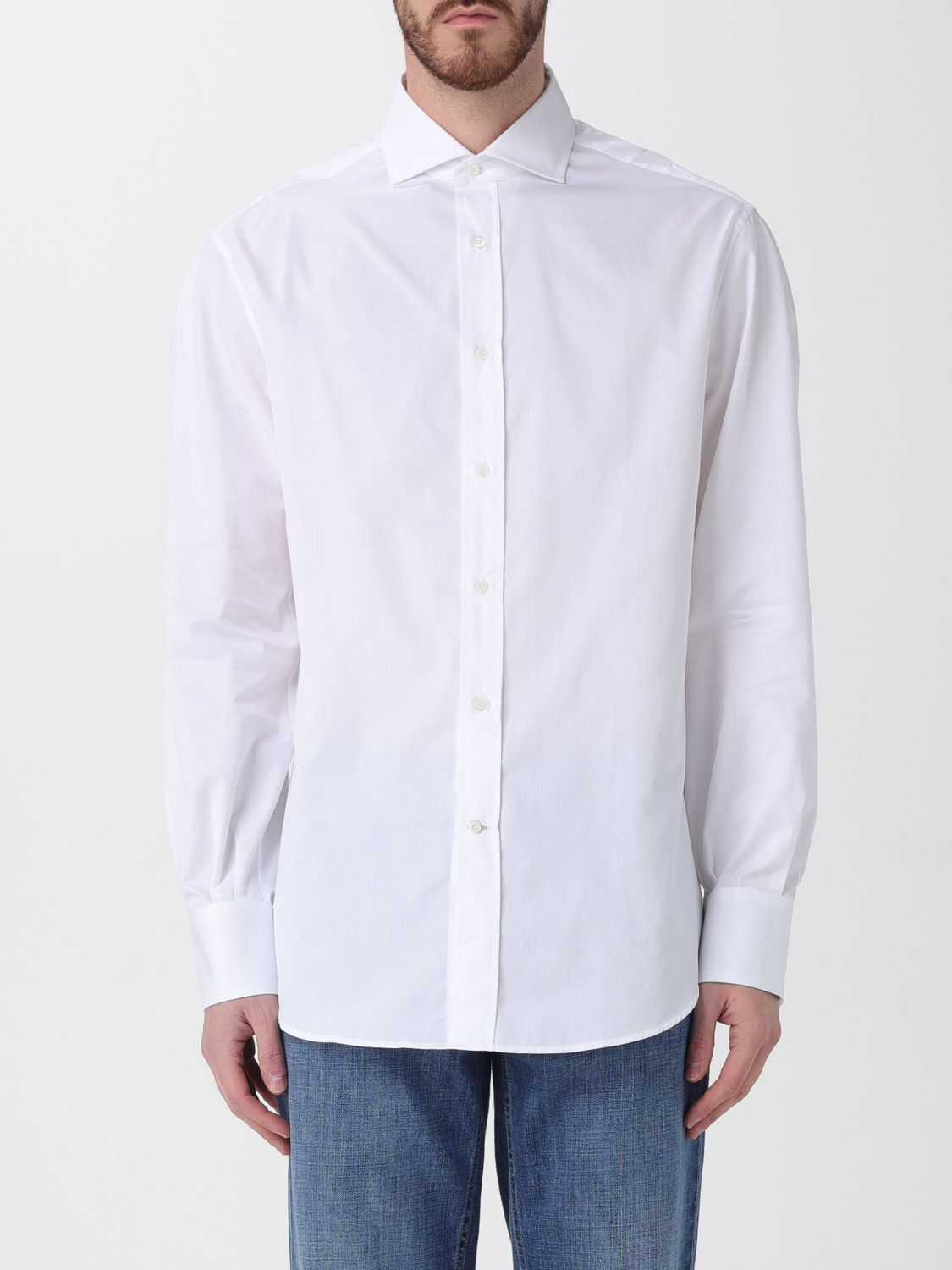 Brunello Cucinelli Brunello Cucinelli Shirt Men White Size US XL / EU 56 / 4 - 1 Thumbnail