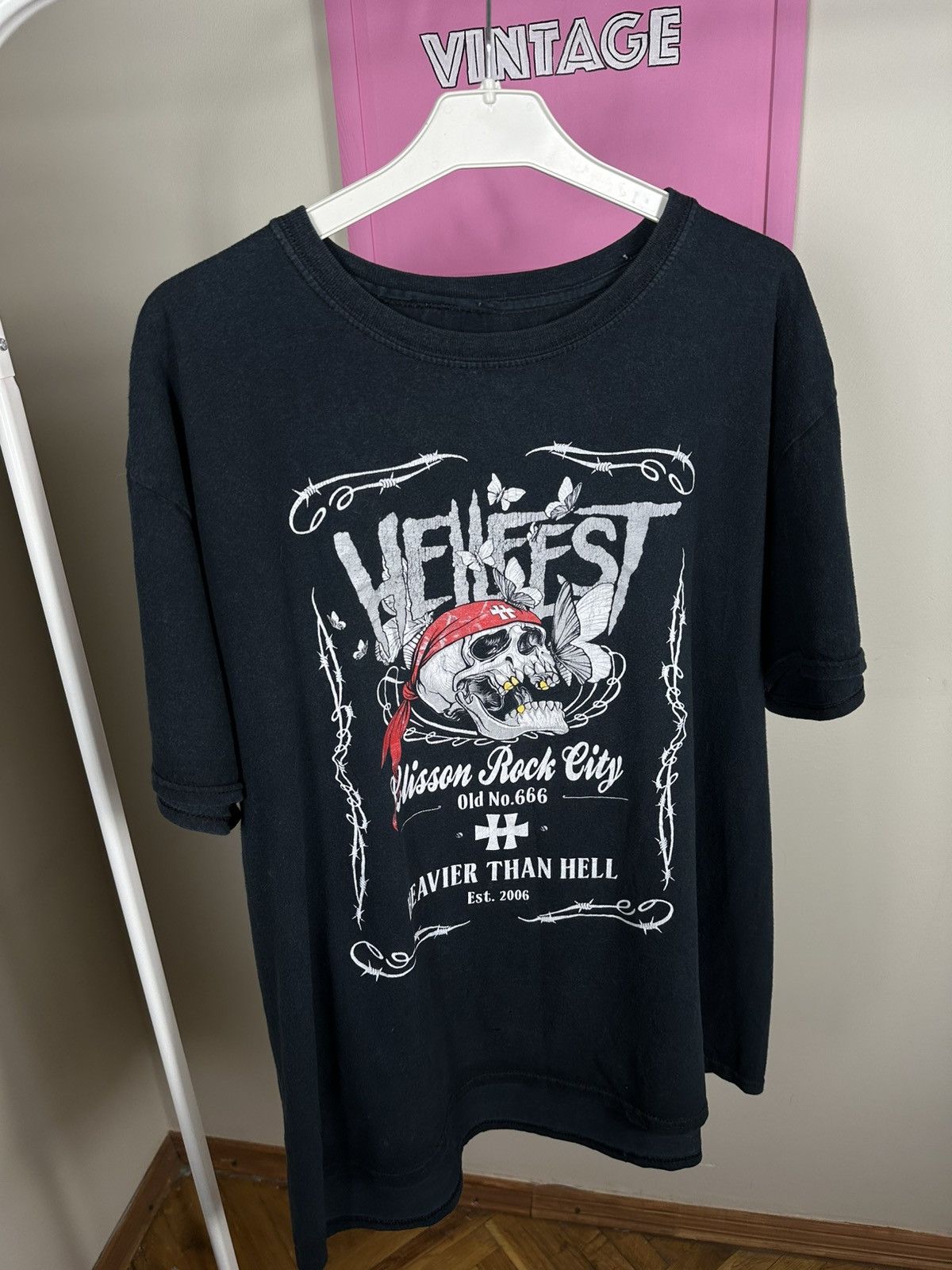 Vintage HellFest 2006 T Shirt Rock Band Tee Skull Size US L / EU 52-54 / 3 - 13 Thumbnail