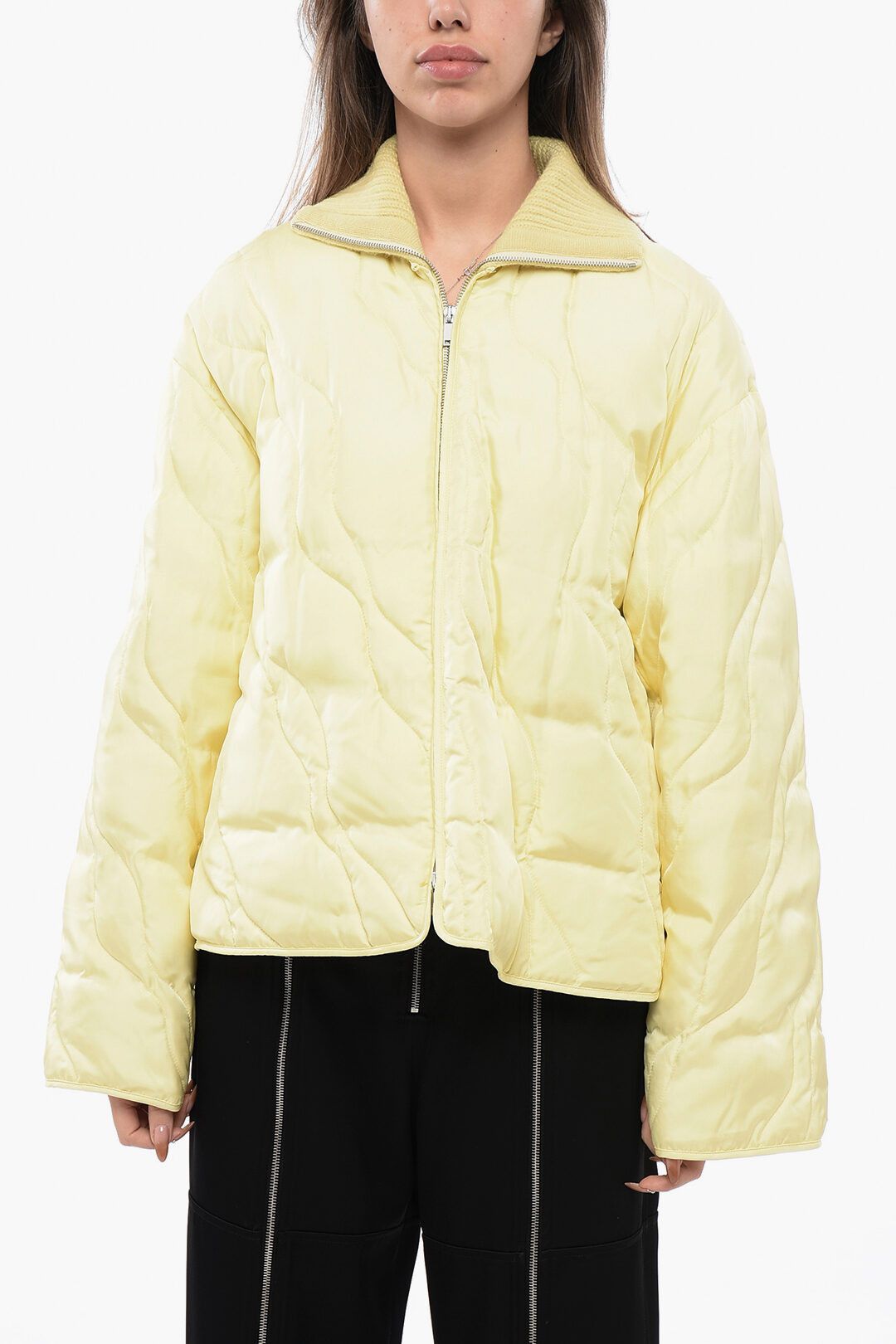 Jil Sander og1mm1225 Quilted Down Jacket in Yellow Size M / US 6-8 / IT 42-44 - 9 Thumbnail