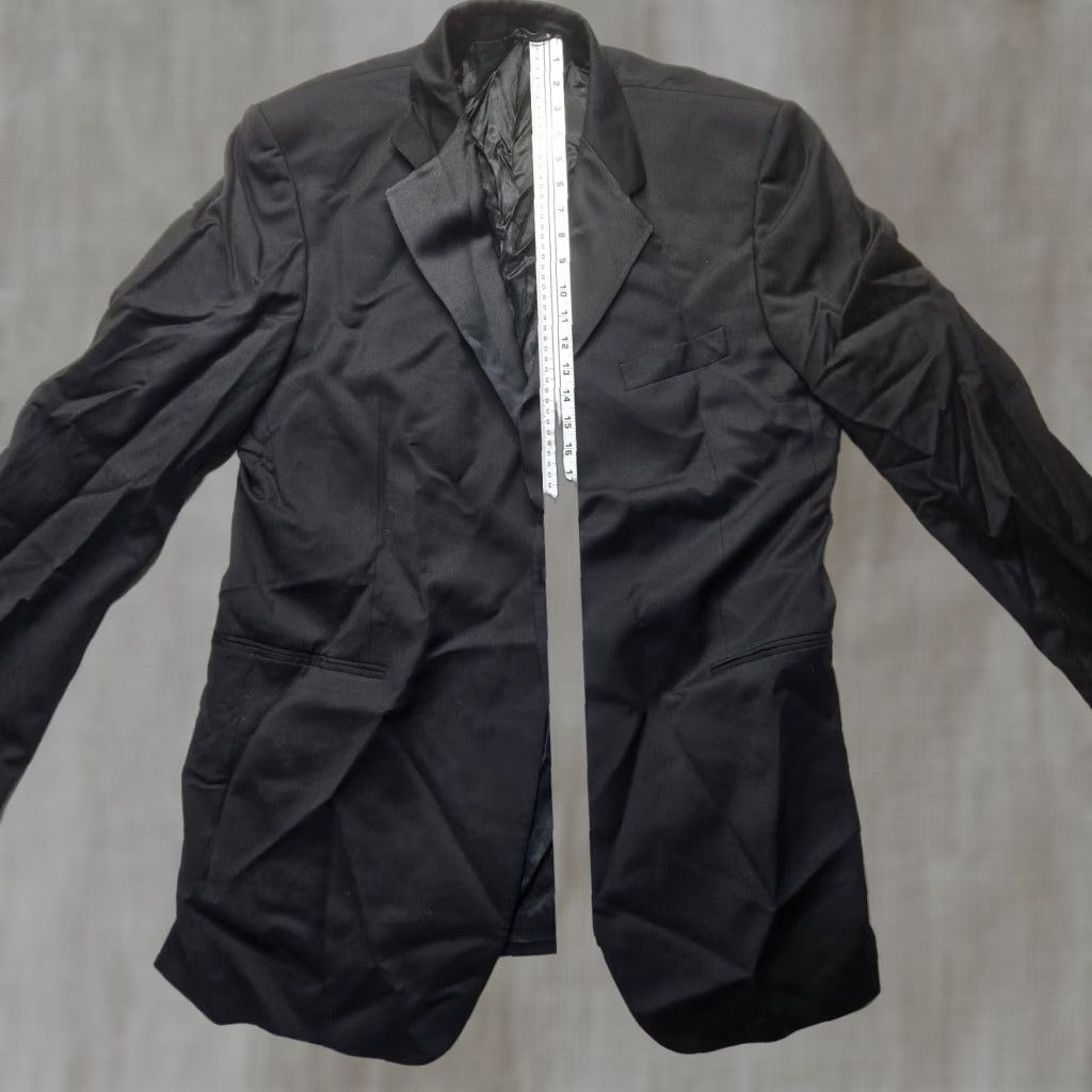 Stafford Stafford Men's Black Wool Suit Jacket Classic Fit 46L Long Size 46R - 1 Thumbnail
