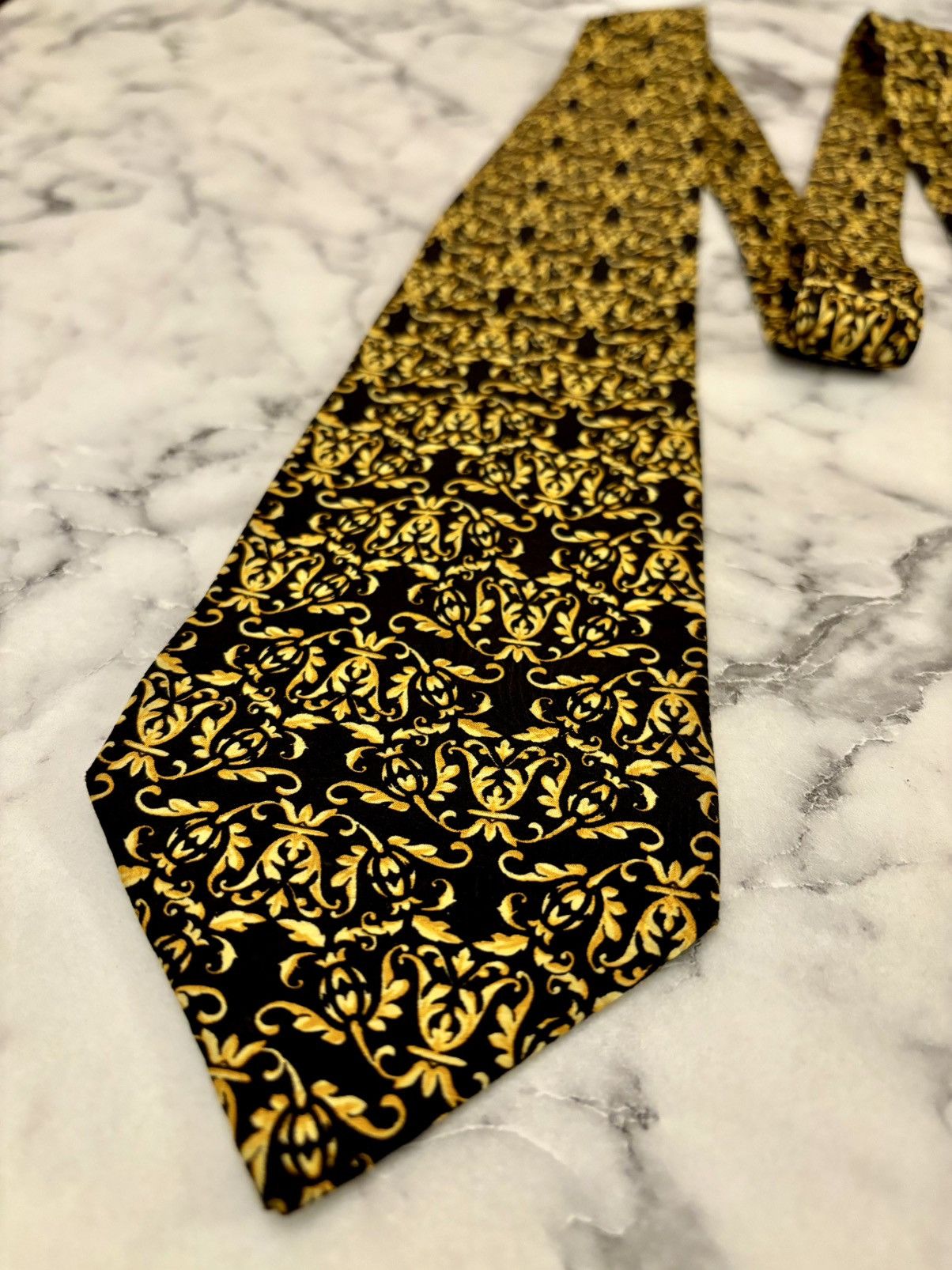 Versace Rare 90s Gianni Versace baroque silk tie Size ONE SIZE - 1 Thumbnail