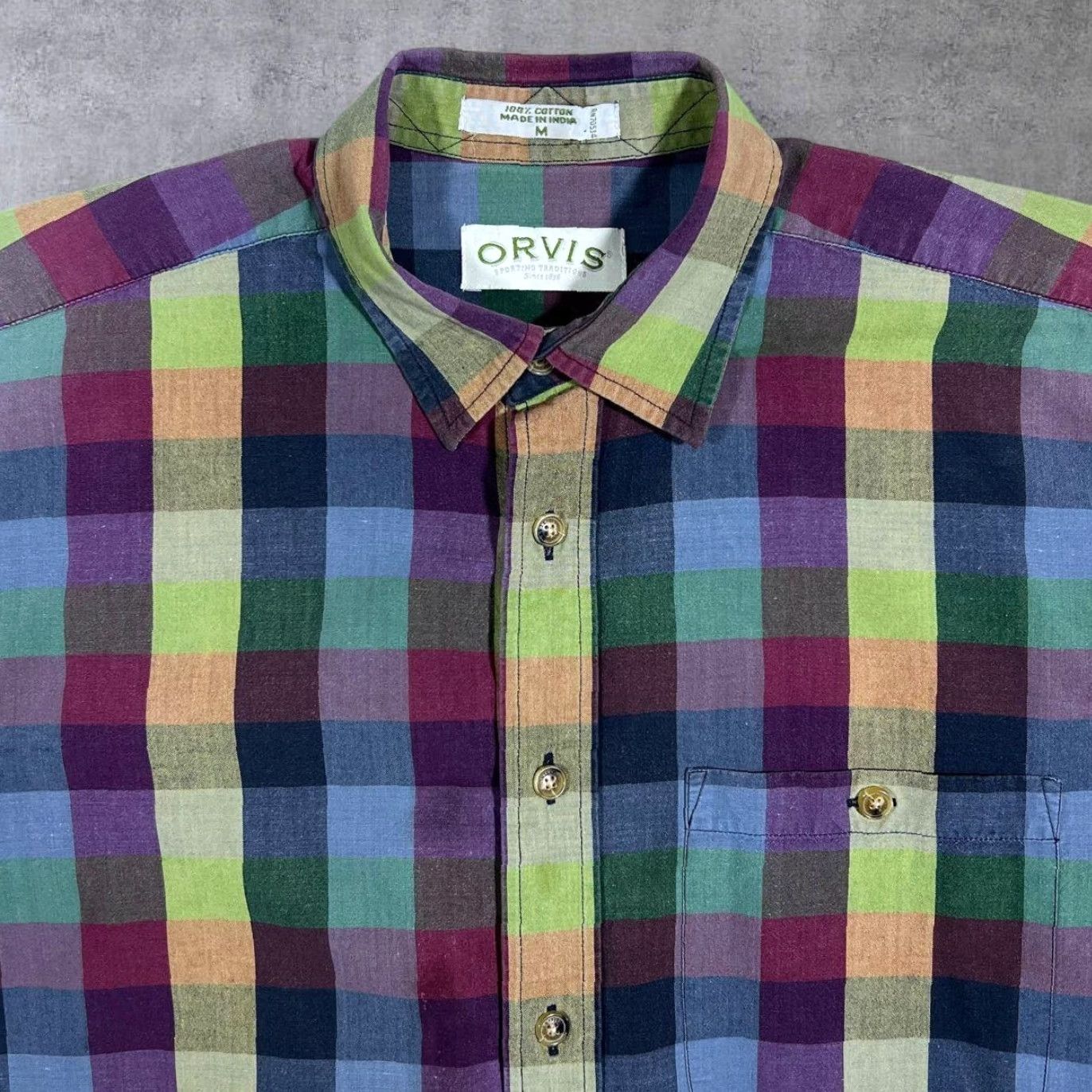 Orvis Orvis Classic Multi Colour Check Short Sleeve Cotton Shirt Medium Size US M / EU 48-50 / 2 - 3 Thumbnail