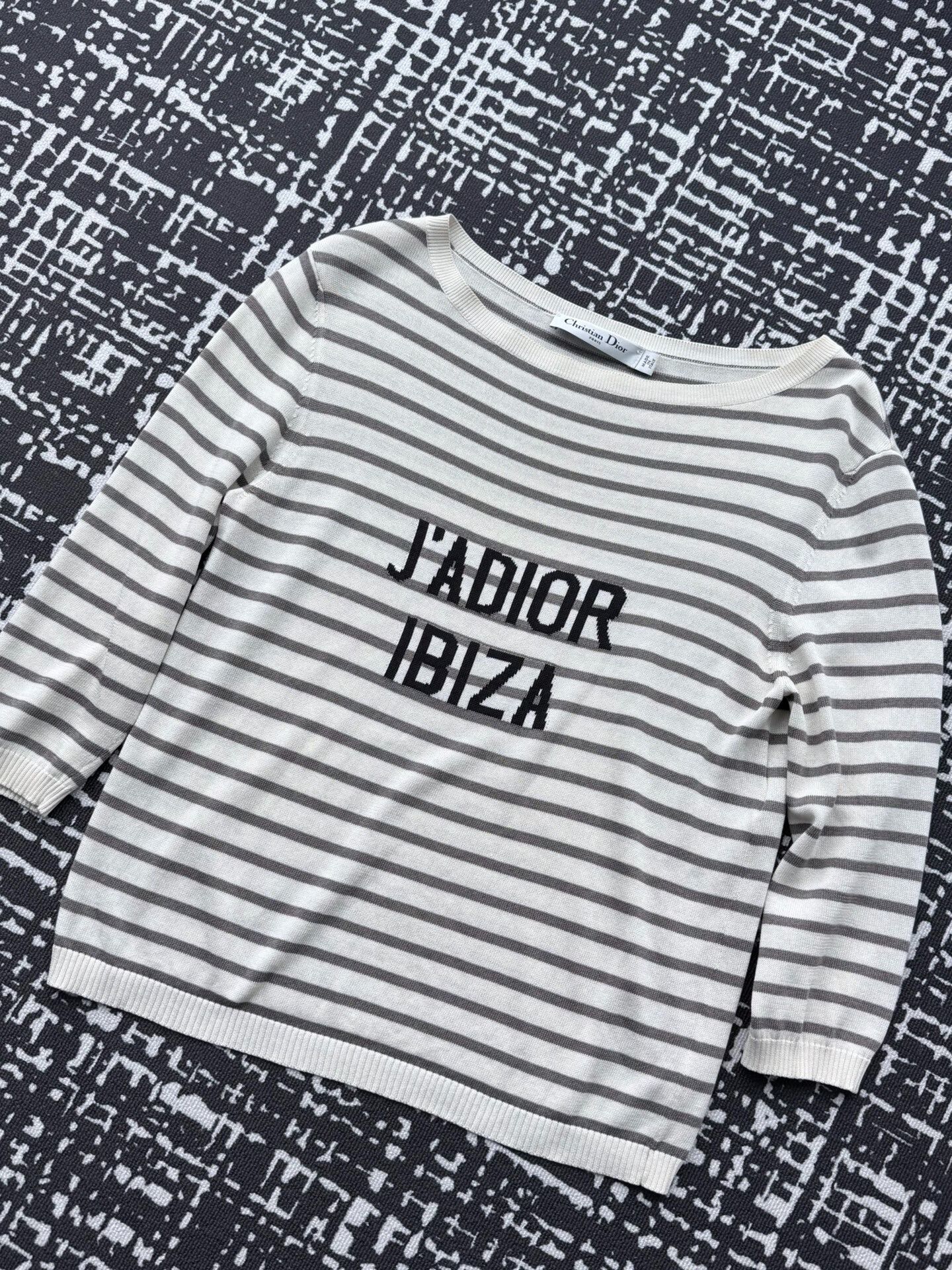 Dior Dior Striped Knit Letter Top Size M / US 6-8 / IT 42-44 - 1 Thumbnail