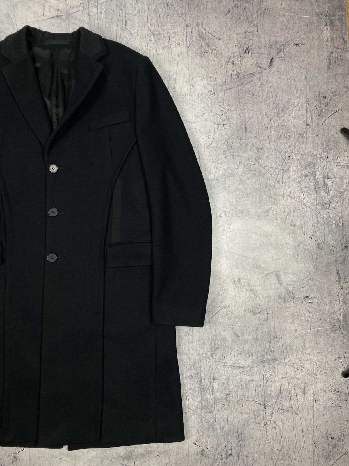 Givenchy Givenchy Paris Black Wool Tailored Overcoat Size L Size US L / EU 52-54 / 3 - 4 Thumbnail