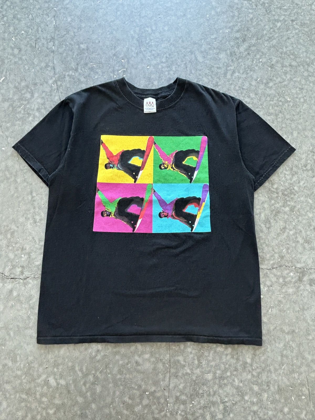 USA Olympics Vintage Y2K Andy Warhol Style USA Olympics Snowboard Tee Size US L / EU 52-54 / 3 - 1 Thumbnail