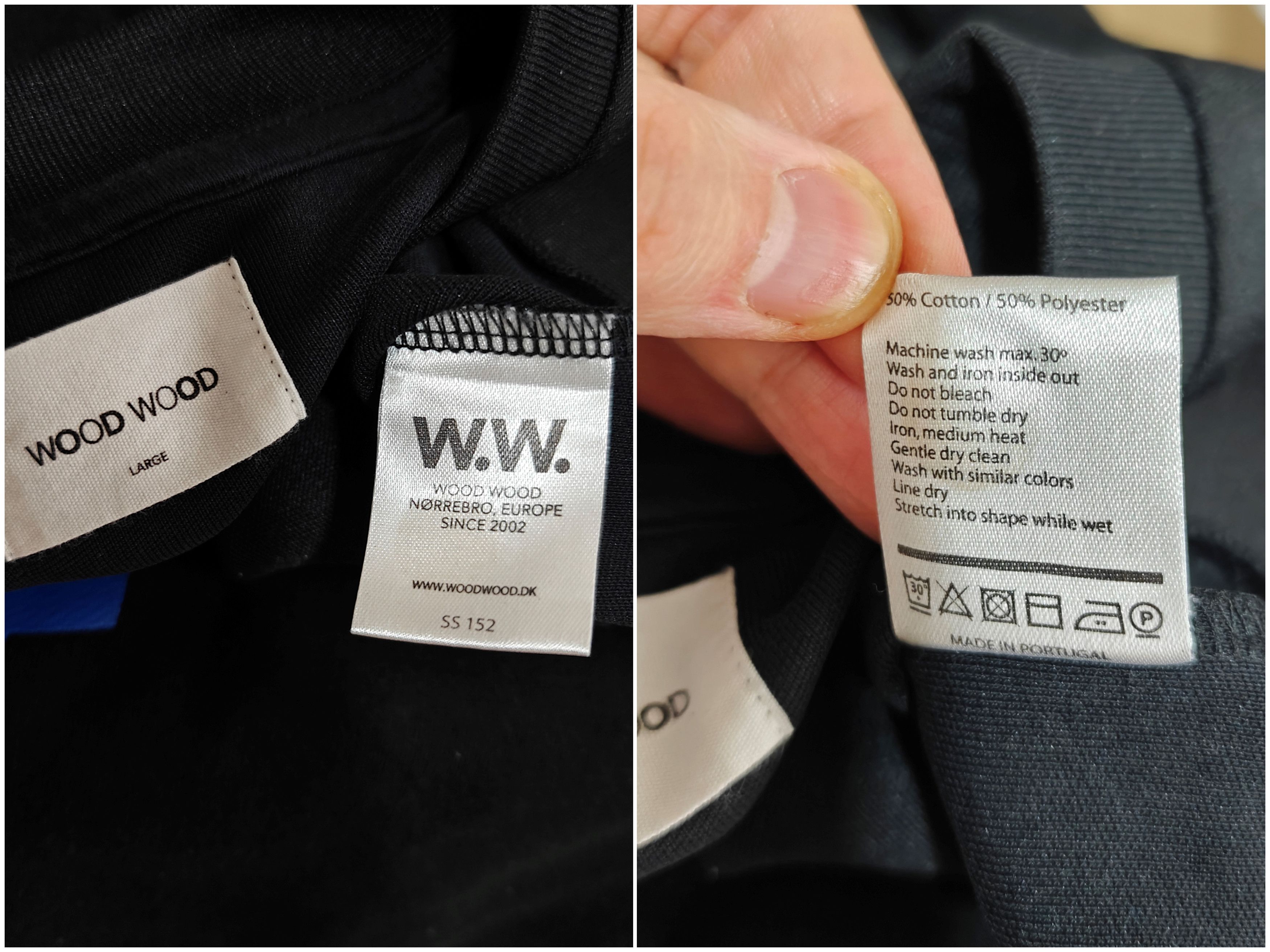 Wood Wood Wood Wood Sweatshirt Crewneck Pullover Black size L Size US L / EU 52-54 / 3 - 8 Thumbnail