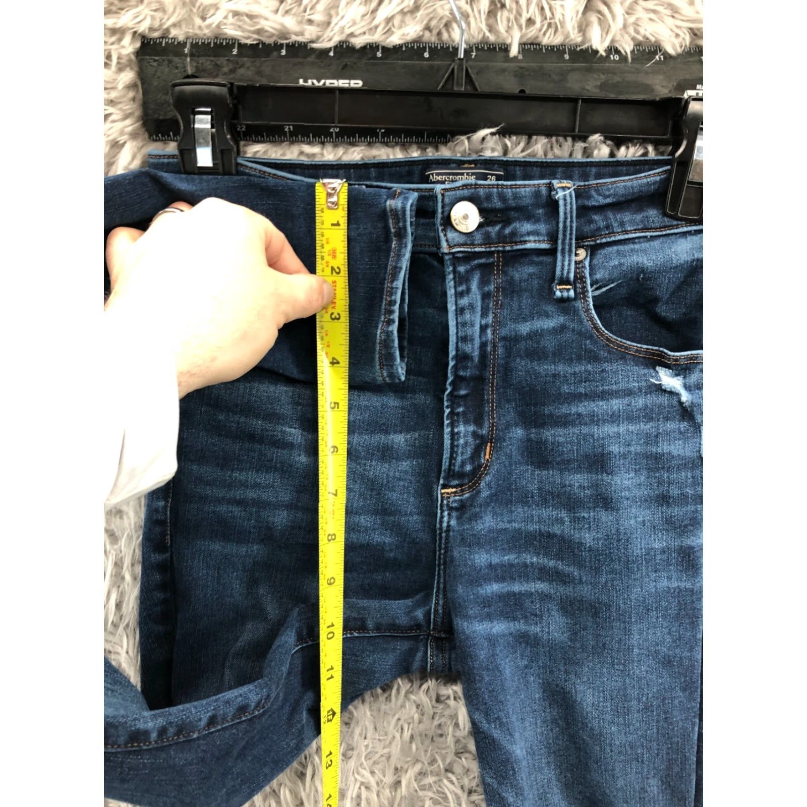 Abercrombie & Fitch Abercrombie & Fitch Simone High Rise Super Skinny Jeans Size 2 Long Womens Blue Size 26" / US 2 / IT 38 - 4 Thumbnail