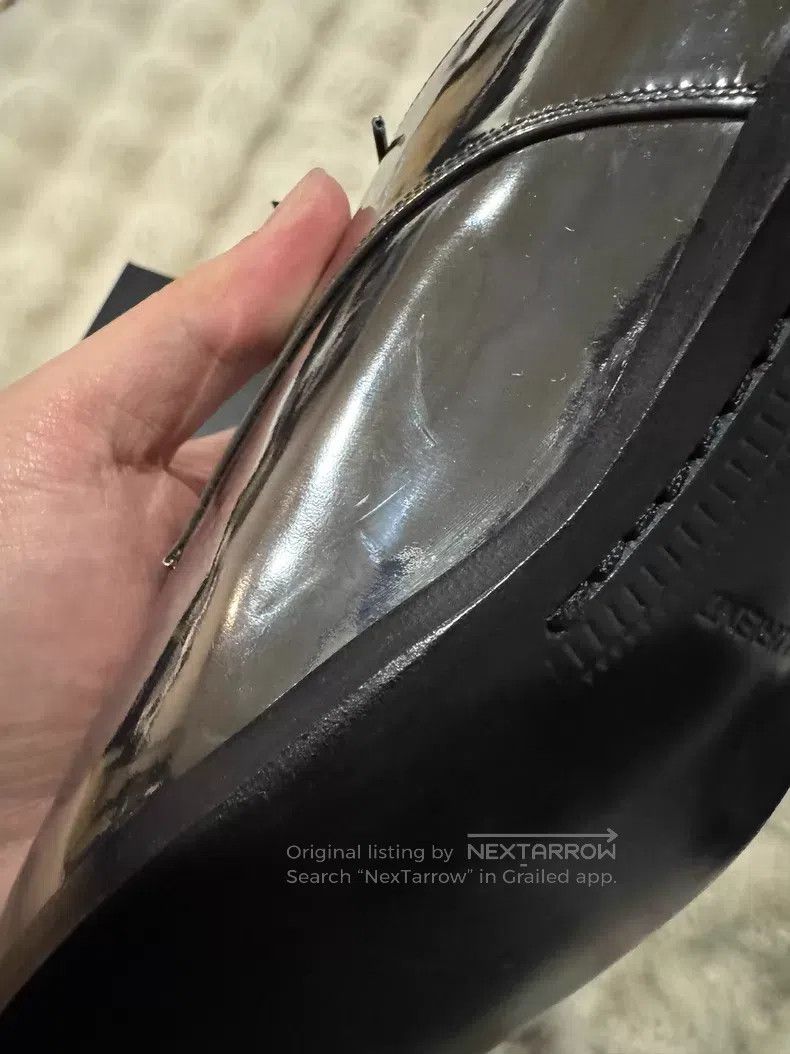 Saint Laurent Paris Saint Laurent Paris Metallic Silver Leather Shoes Size US 8 / EU 41 - 9 Thumbnail