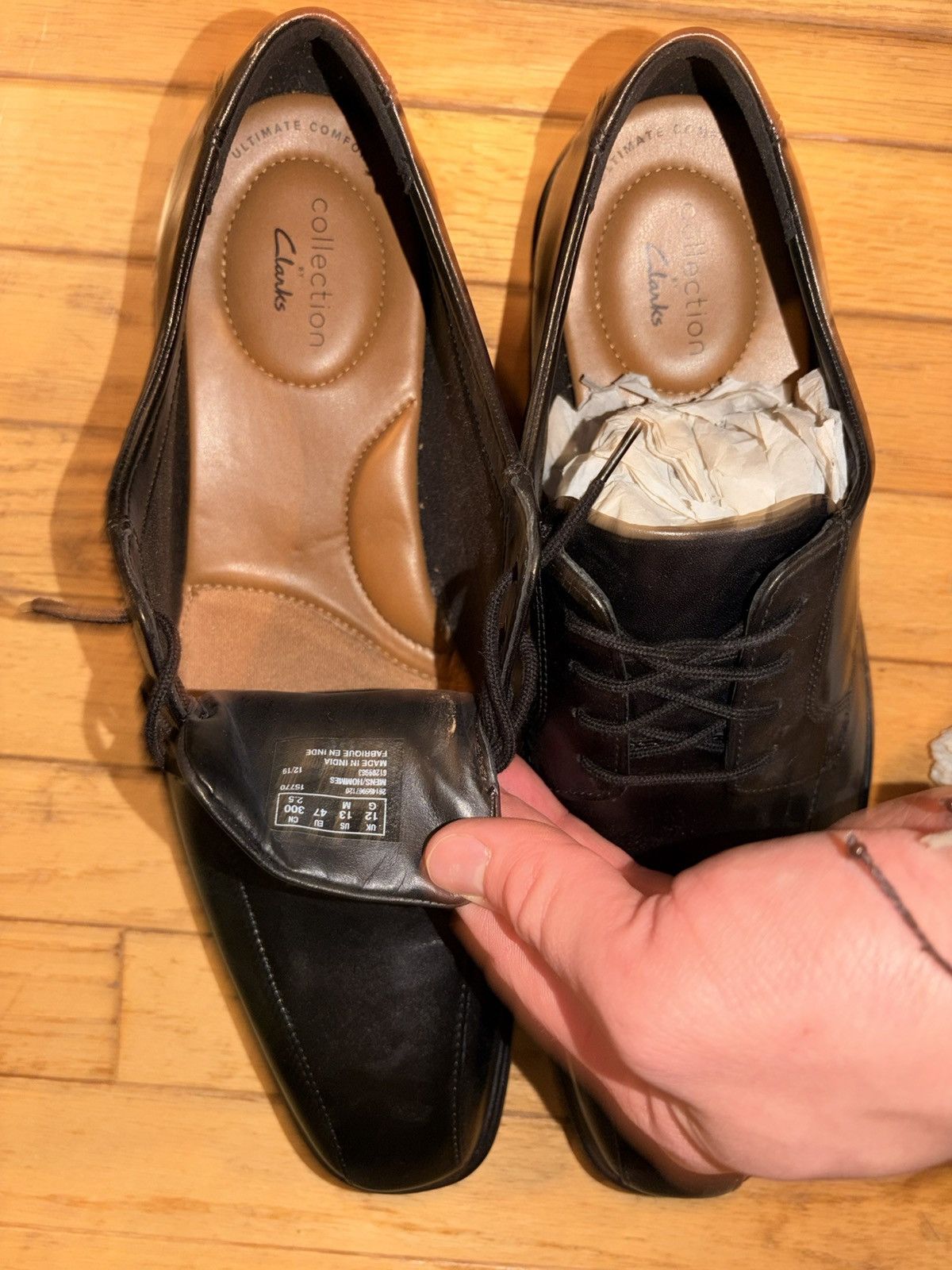 Clarks Clarks black dress shoes Size US 13 / EU 46 - 2 Thumbnail