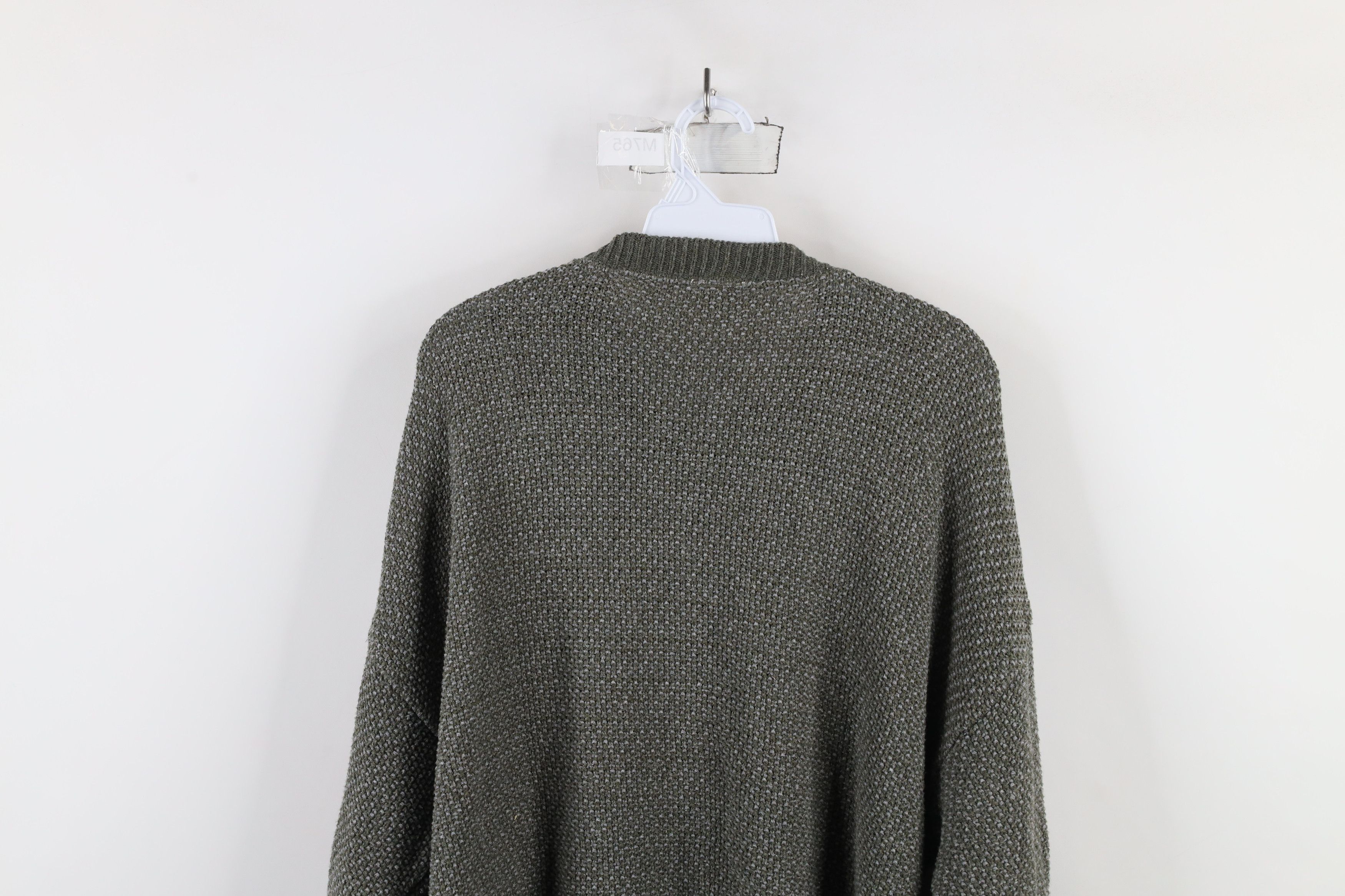 Vintage Vintage 90s Streetwear Thermal Knit Henley Sweater Green USA Size US L / EU 52-54 / 3 - 9 Thumbnail