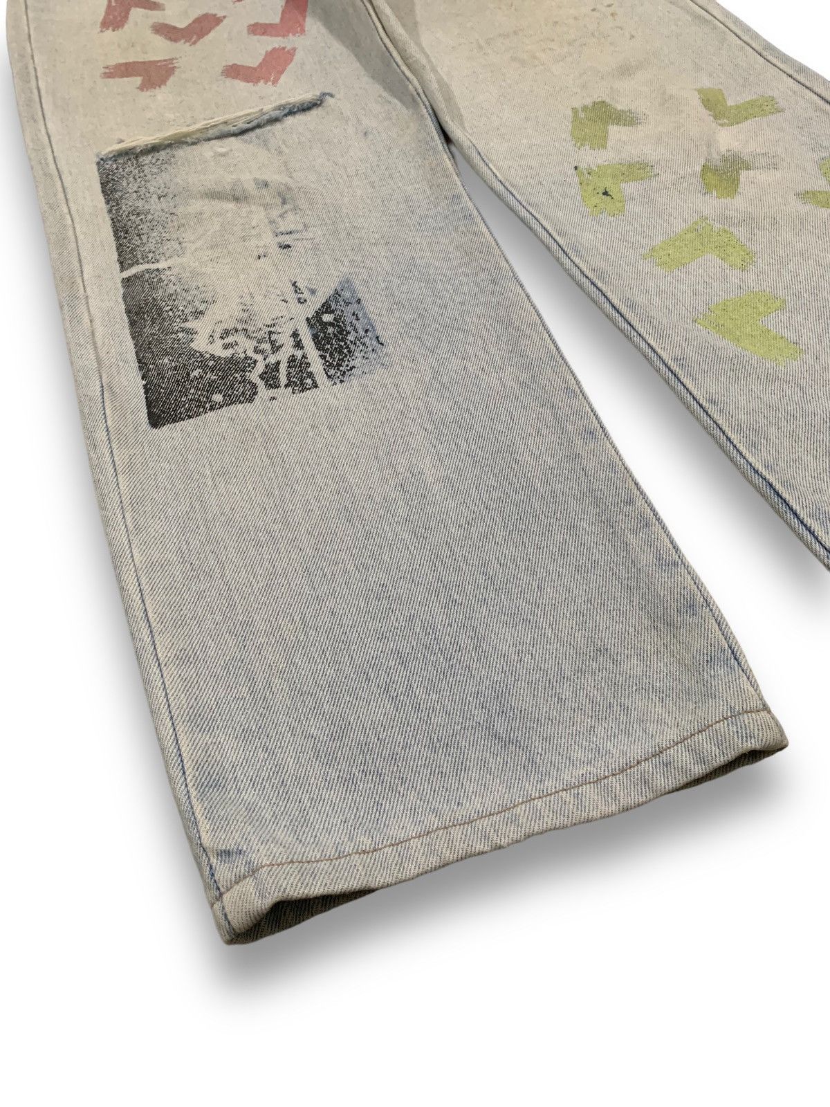 Ocean Pacific Vintage Y2K Ocean Pacific Imprinted Baggy Distressed Jeans Size US 30 / EU 46 - 10 Thumbnail