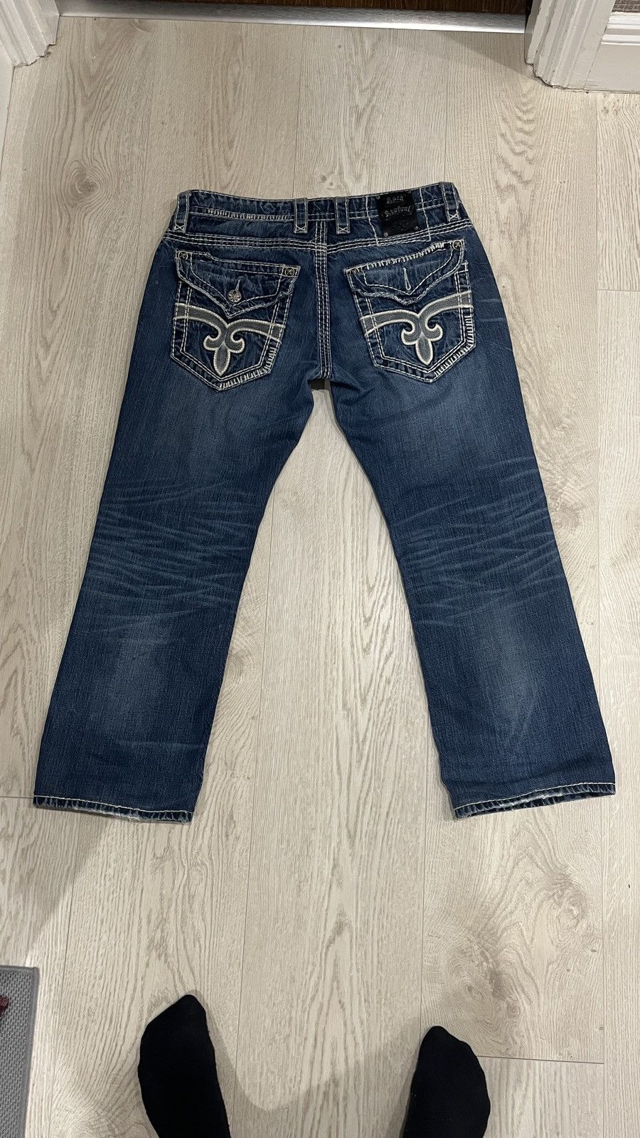 Rock Revival blue and white stitch rock revivals VERY RARE Size US 32 / EU 48 - 7 Thumbnail