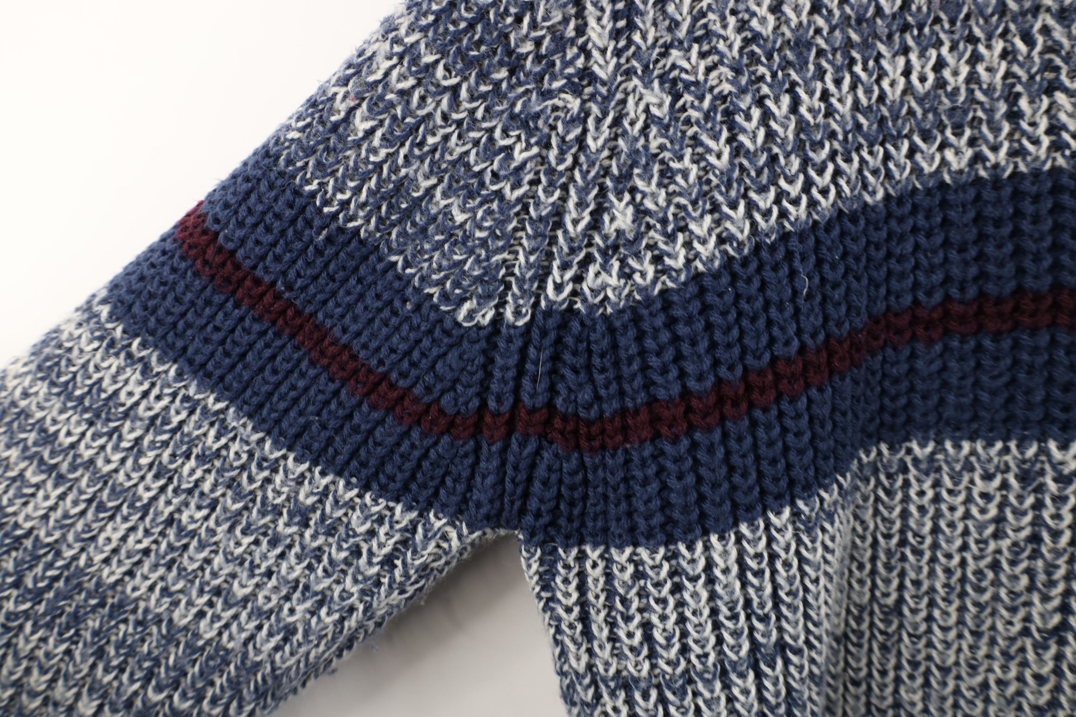 Vintage Vintage 70s Streetwear Chunky Ribbed Knit Shawl Sweater Size US L / EU 52-54 / 3 - 5 Thumbnail