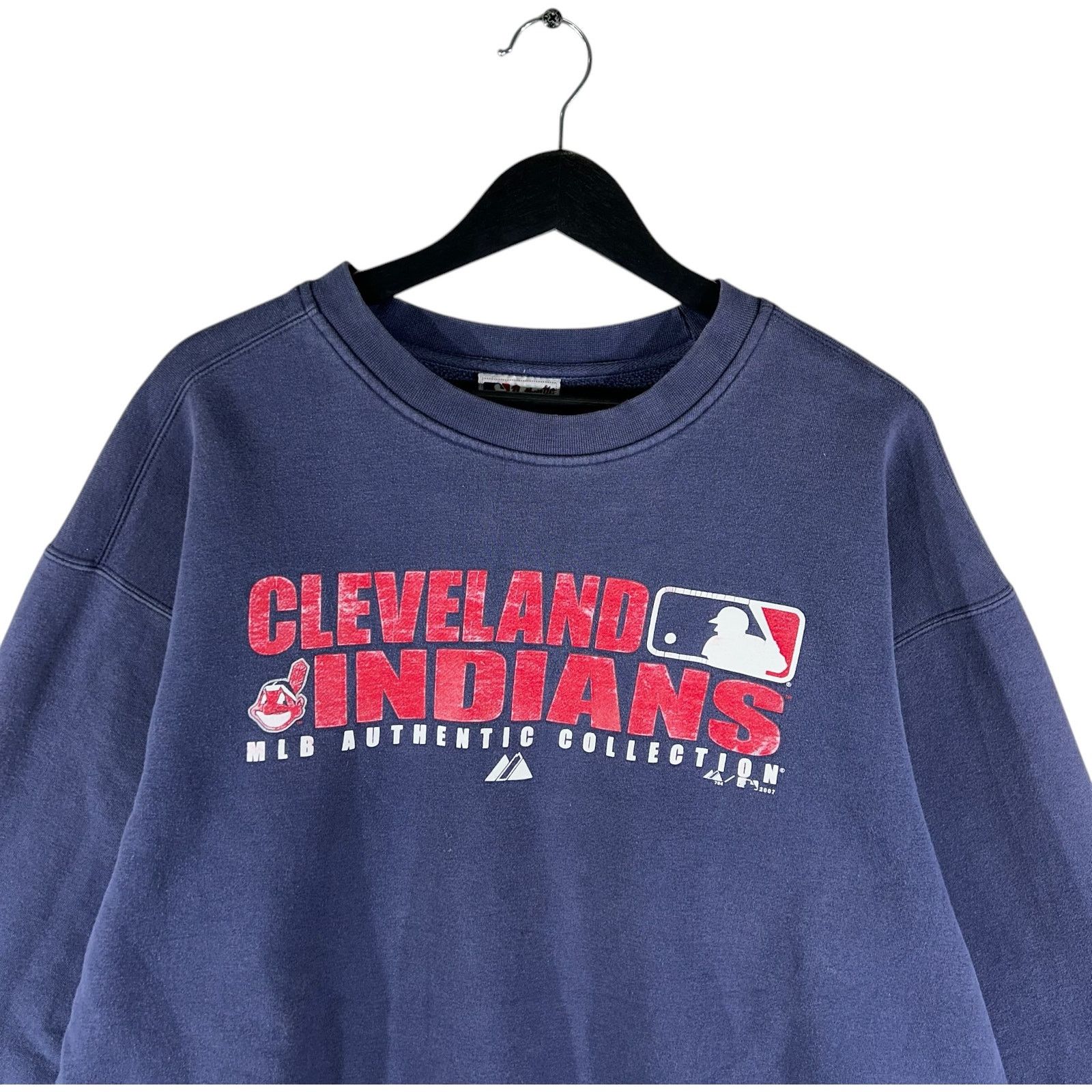Majestic Vintage Majestic Cleveland Indians Spellout MLB Crewneck XL Size US XL / EU 56 / 4 - 2 Thumbnail