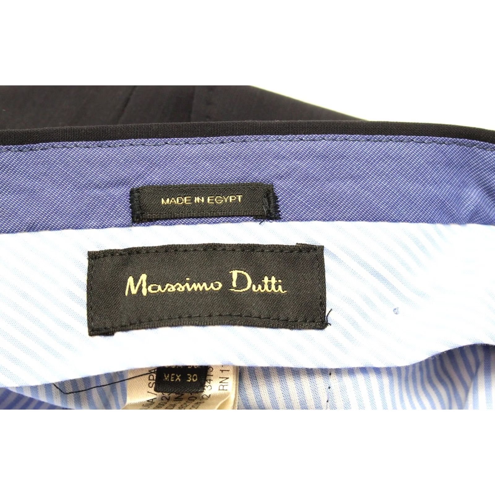 Massimo Dutti Massimo Dutti Trousers Men's US 30 Wool Pleated Pinstripe Zip Fly Blue Size US 30 / EU 46 - 5 Thumbnail