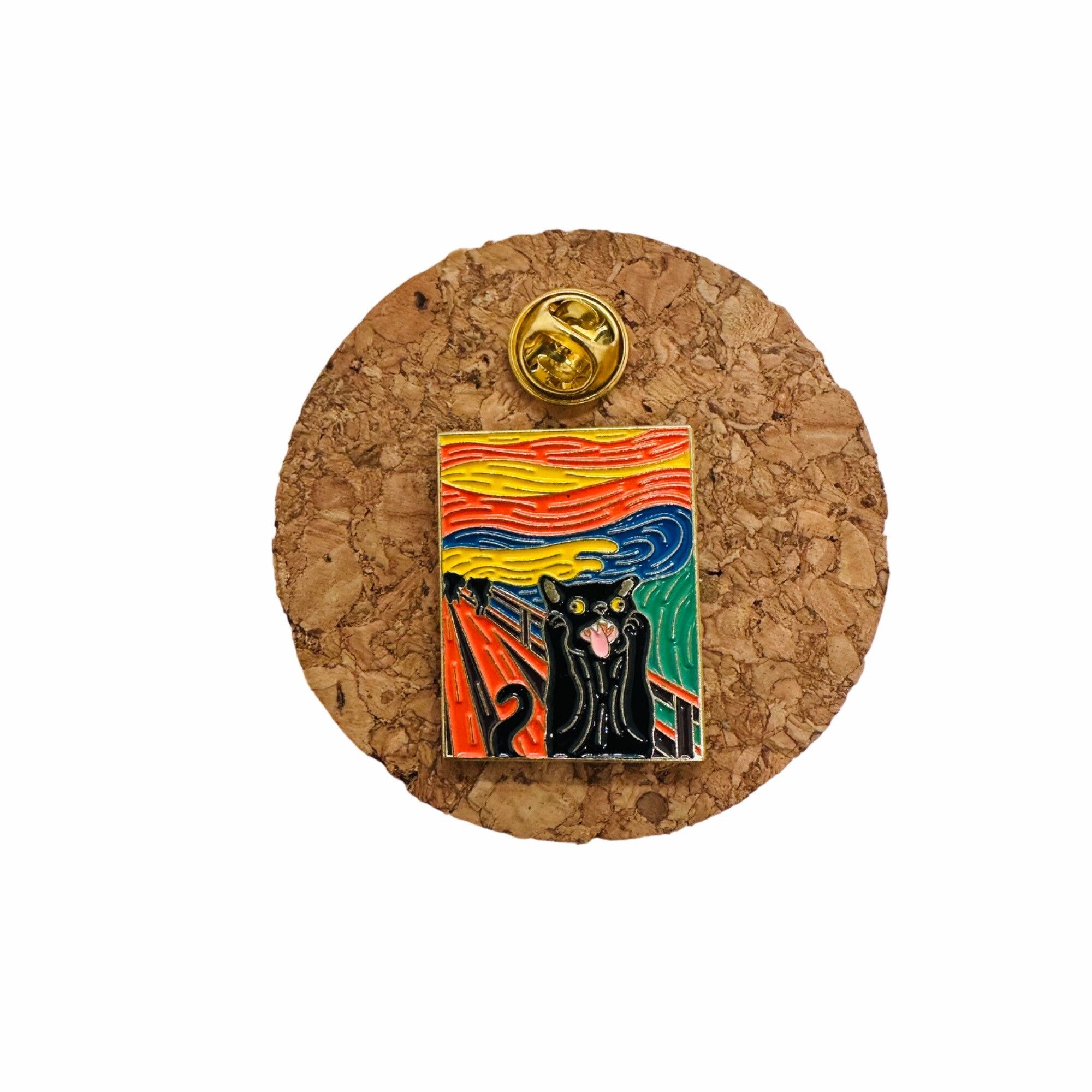 Other ✨Oz Scream black Cat Enamel Lapel Pins Cute Black Cat Van Go Size ONE SIZE - 2 Thumbnail