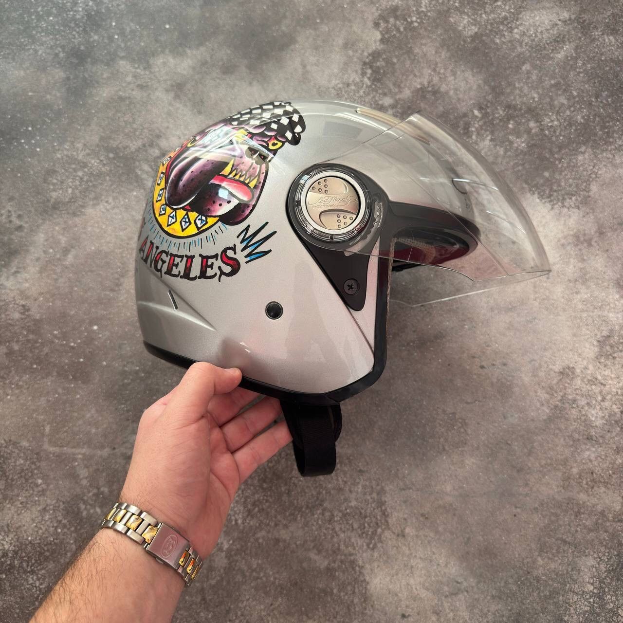 Ed Hardy Ed Hardy by Christian Audigier Vintage Motorcycle Helmet Size ONE SIZE - 1 Thumbnail