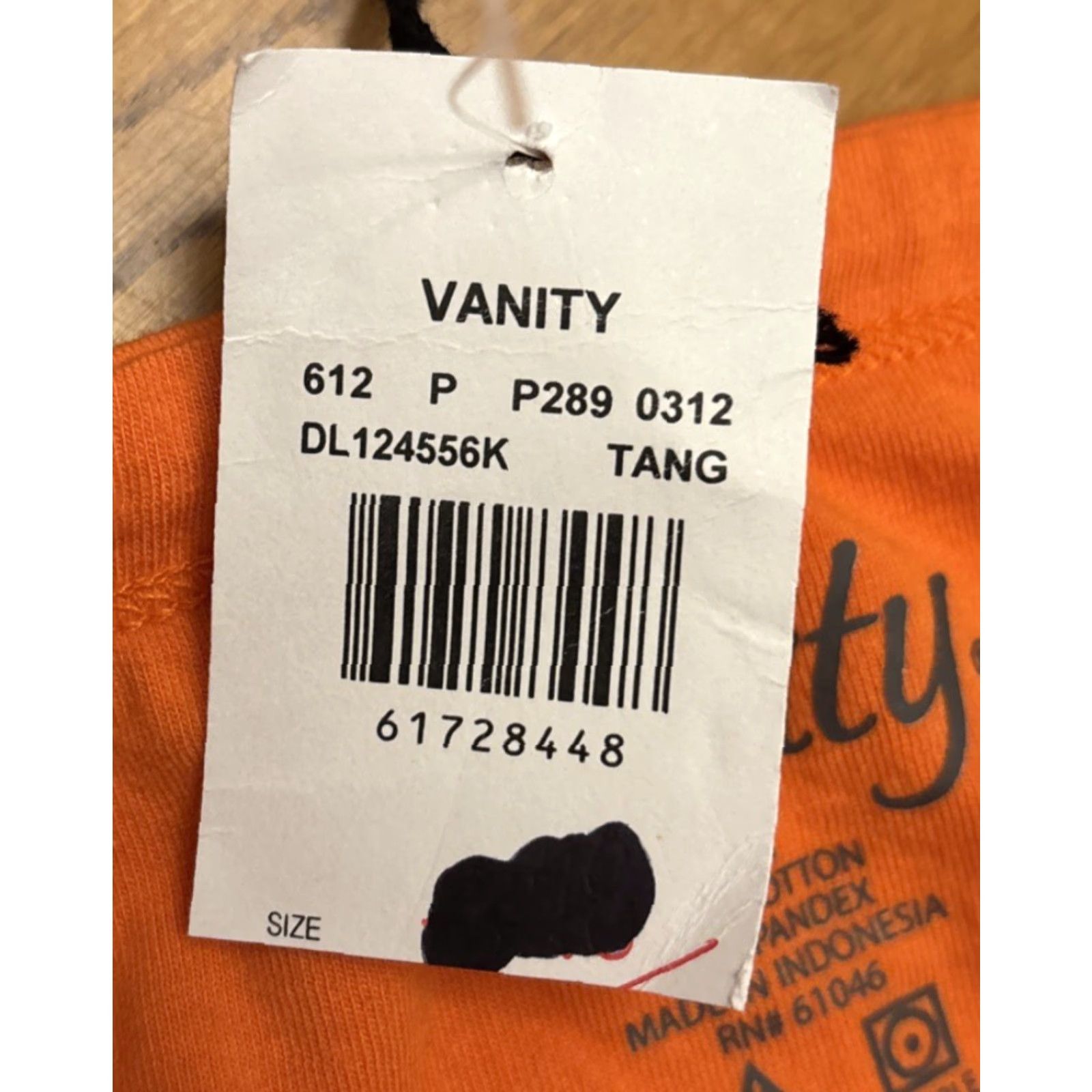 Vintage Vanity Tank Top Shirt Womens L Orange Spaghetti Strap Sleeveless Adjustable Built-In Bra 90s Y2K Size L / US 10 / IT 46 - 7 Thumbnail