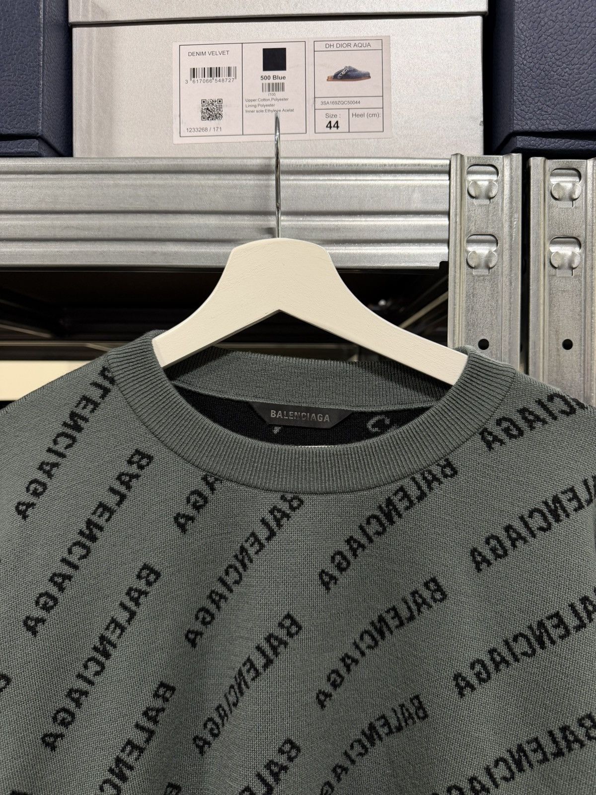 Balenciaga Balenciaga All Over Logo Sweater NEW 1500$ Size US M / EU 48-50 / 2 - 2 Thumbnail