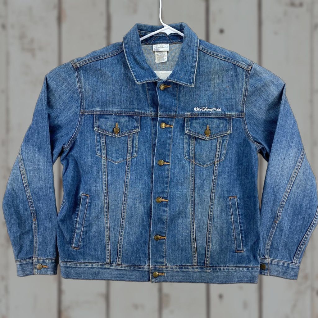 Disney Walt Disney World Embroidered Mickey Mouse Blue Denim Jacket Adult Size XL Size XL / US 12-14 / IT 48-50 - 1 Thumbnail