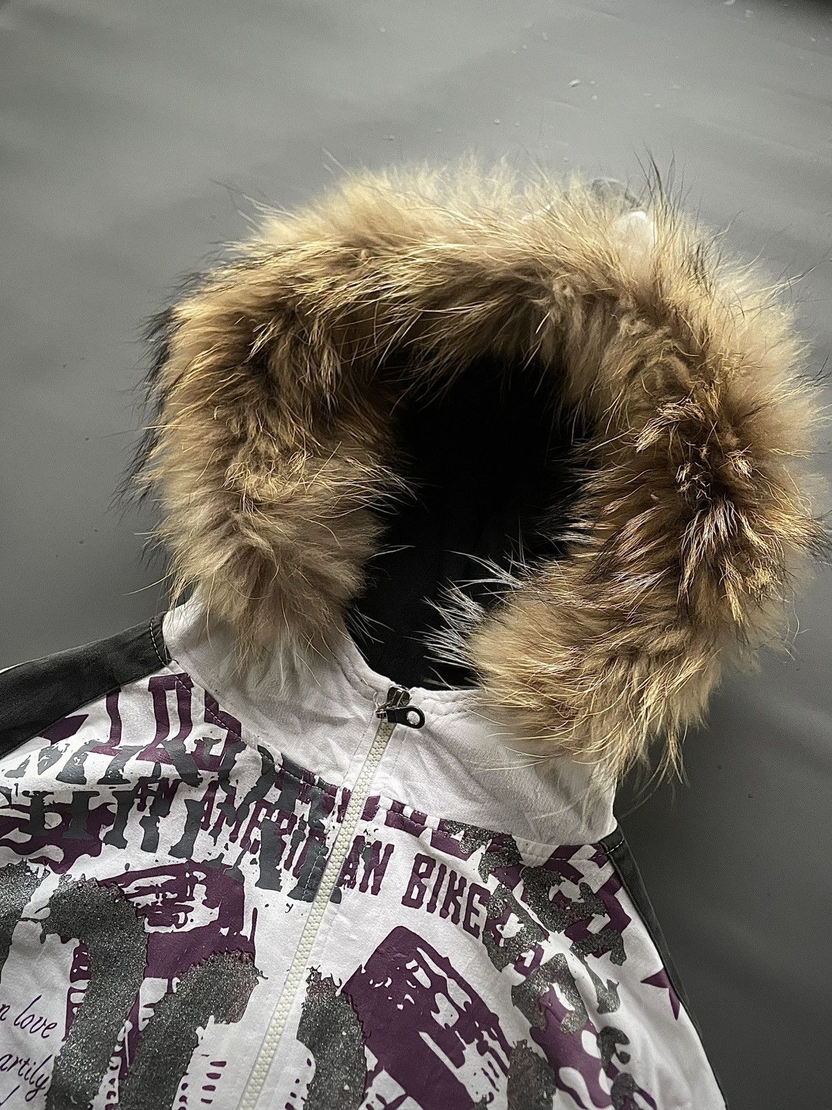 20471120 Japanese Poem Faux Fur Tornado Mart Grunge Ifisix Lgb Style Size US M / EU 48-50 / 2 - 7 Thumbnail