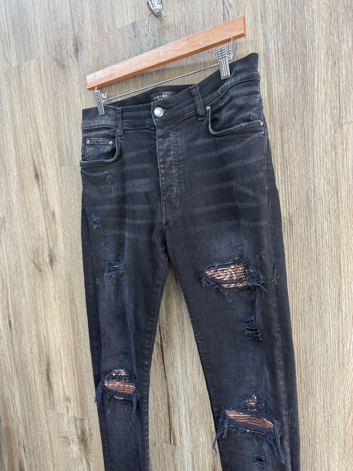 Amiri Amiri MX1 Brown Bandana Jeans Size US 34 / EU 50 - 4 Thumbnail