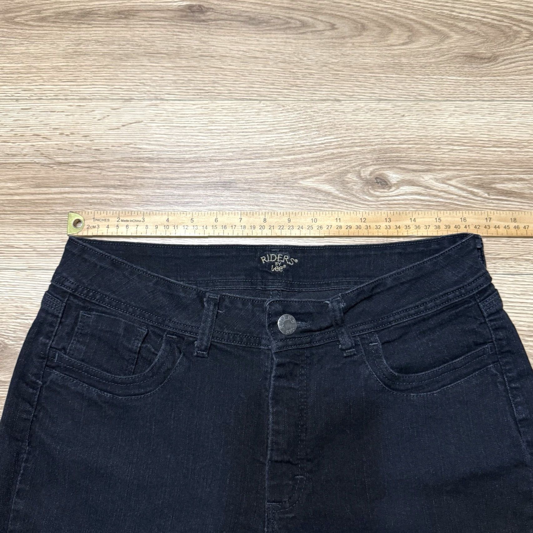 Lee Riders By Lee 130N480 Mid-rise Bootcut Black Jeans Womens 14L 33.5in Inseam Size 36" / US 14 / IT 50 - 4 Thumbnail