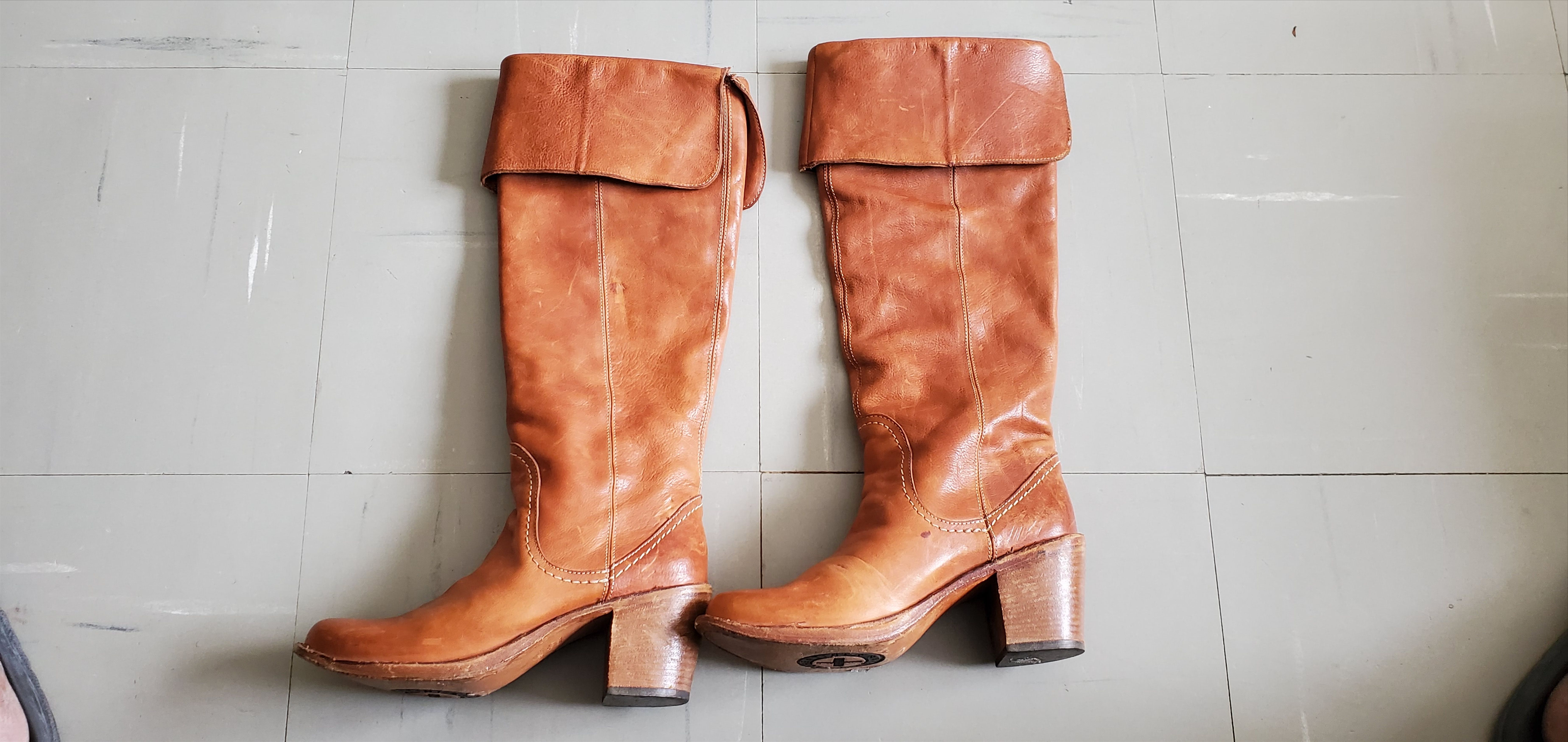Fiorentini + Baker Fiorentini + Baker Brown Knee Pull On Boots Size US 7 / IT 37 - 3 Thumbnail