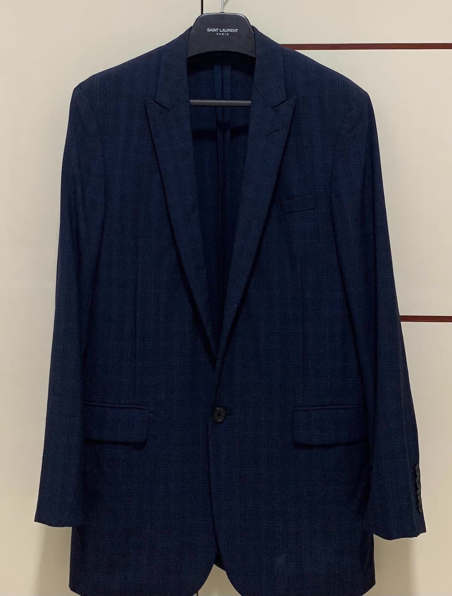 Saint Laurent Paris Blue Plaid Single-Breasted Blazer Size US M / EU 48-50 / 2 - 1 Thumbnail