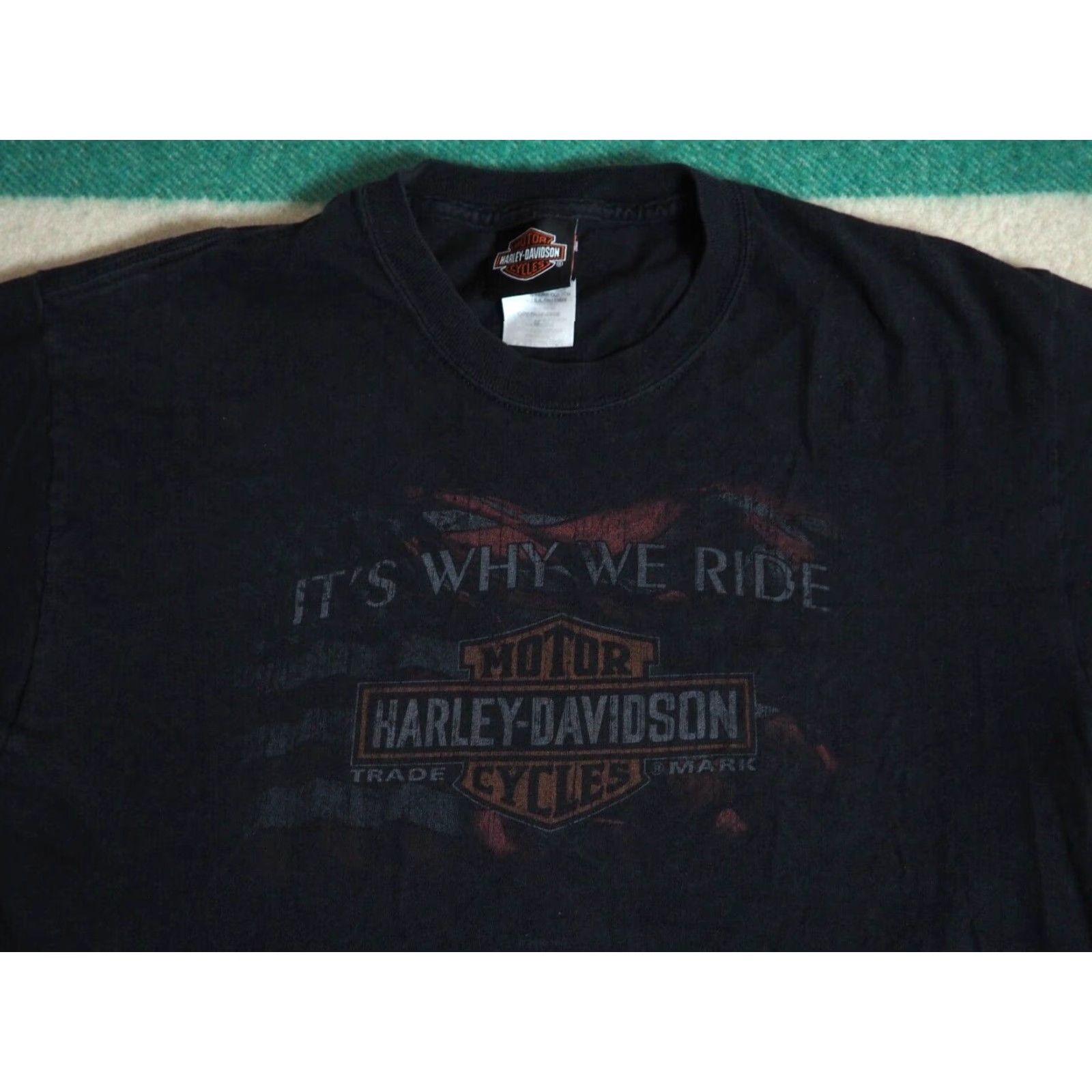 Harley Davidson VINTAGE Harley-Davidson Tee T-Shirt M USA Made Black Cotton Logo Biker 90s | Men Size US M / EU 48-50 / 2 - 6 Thumbnail