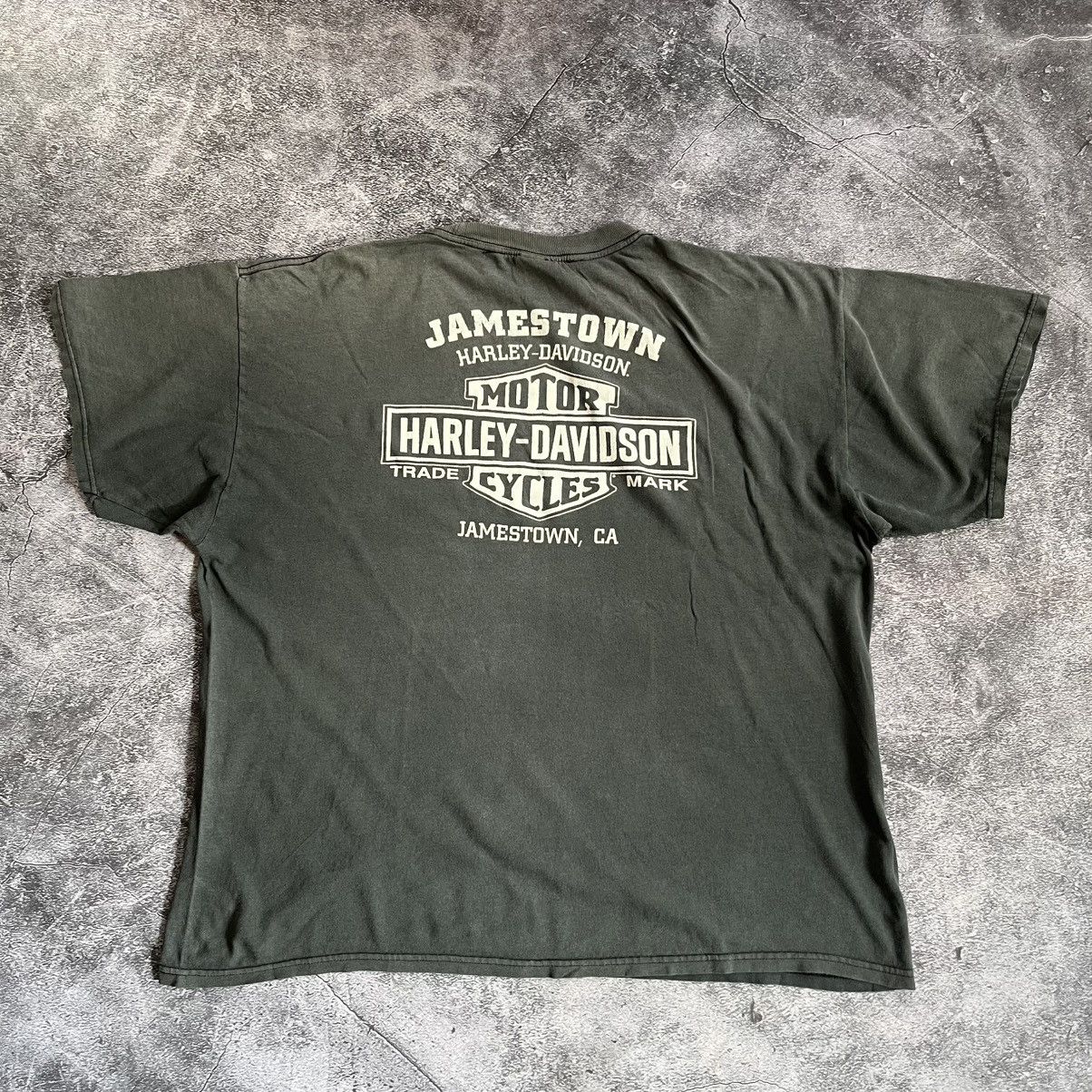 Harley Davidson Harley-Davidson Jamestown T-Shirt Vintage Biker Graphic Size US XXL / EU 58 / 5 - 4 Thumbnail