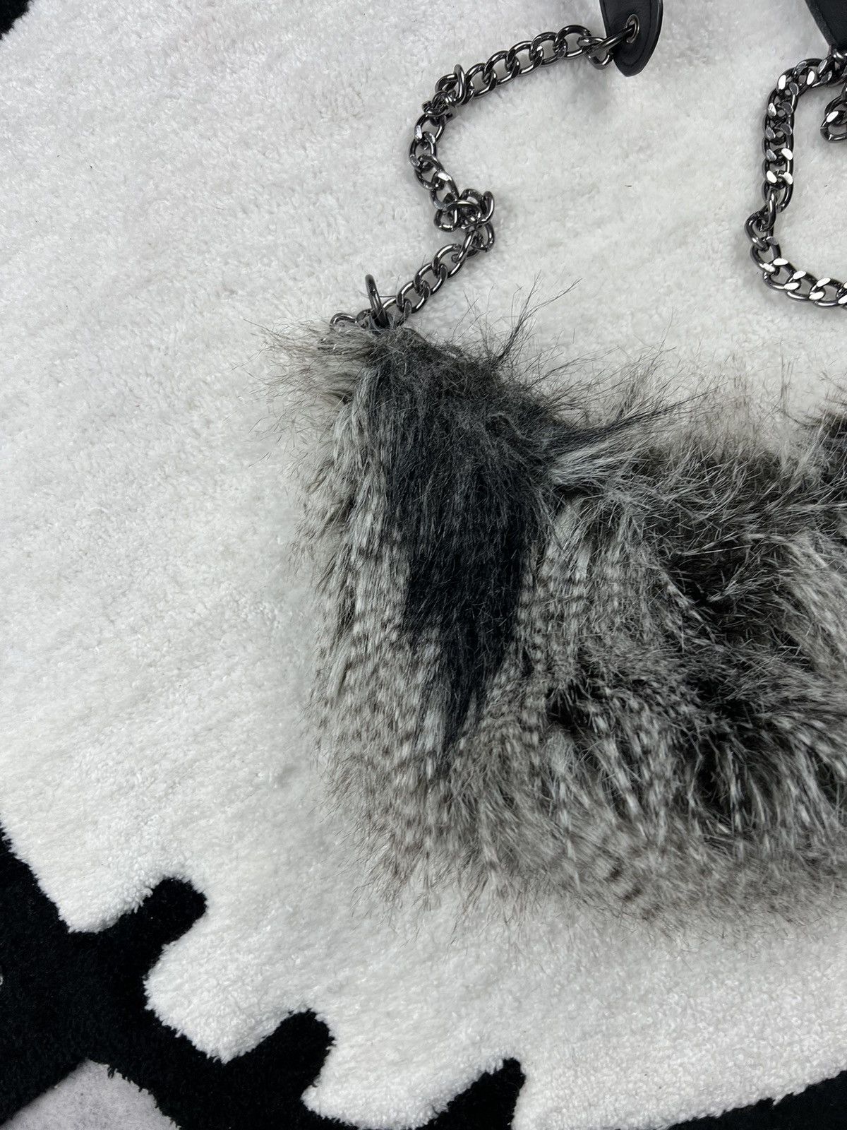 If Six Was Nine Vintage Alt Fuzzy Mohair Y2K Rhinestones Grunge Bag Size ONE SIZE - 3 Thumbnail