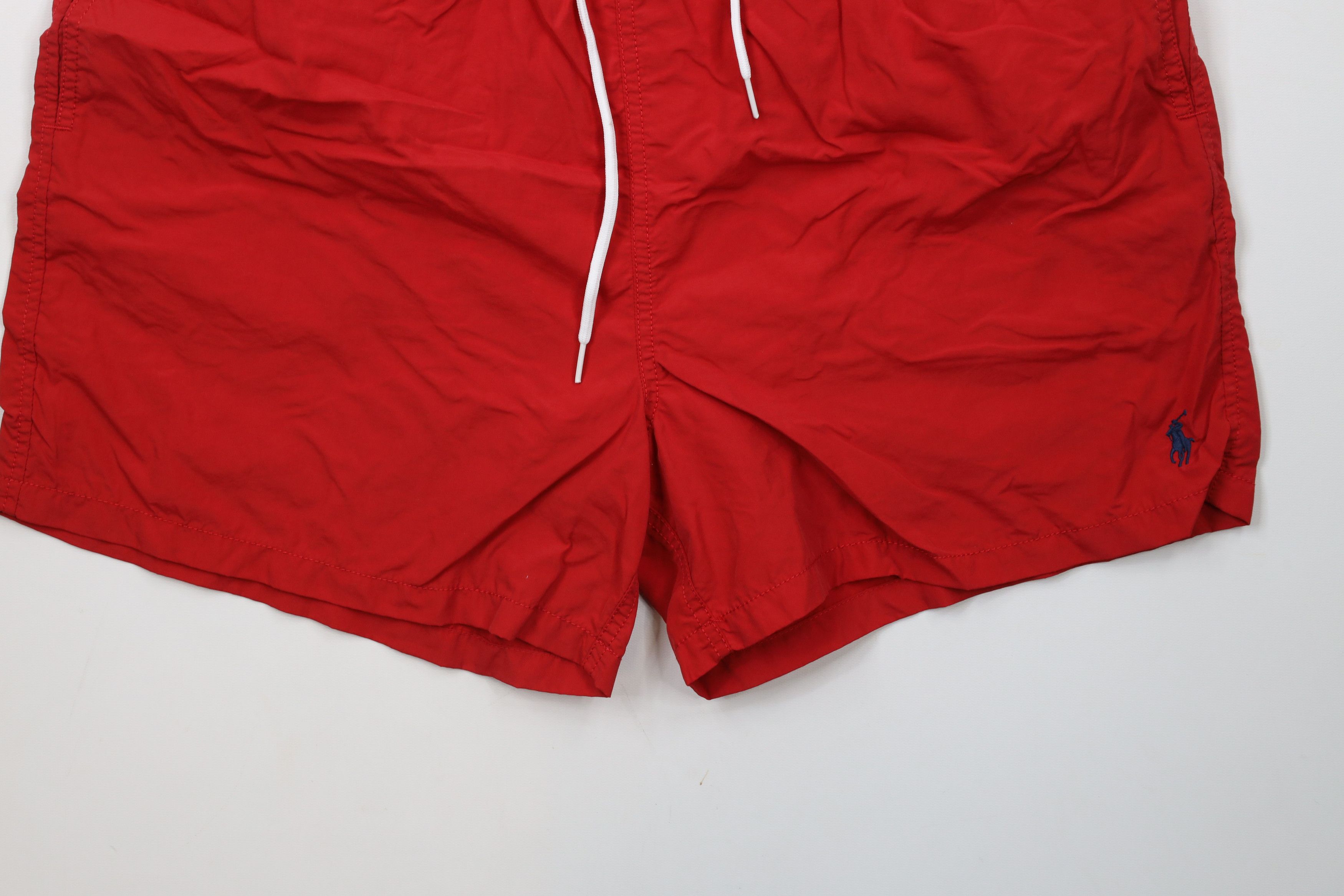 Ralph Lauren × Vintage Vintage 90s Ralph Lauren Above Knee Shorts Swim Trunks Red Size US 36 / EU 52 - 4 Thumbnail