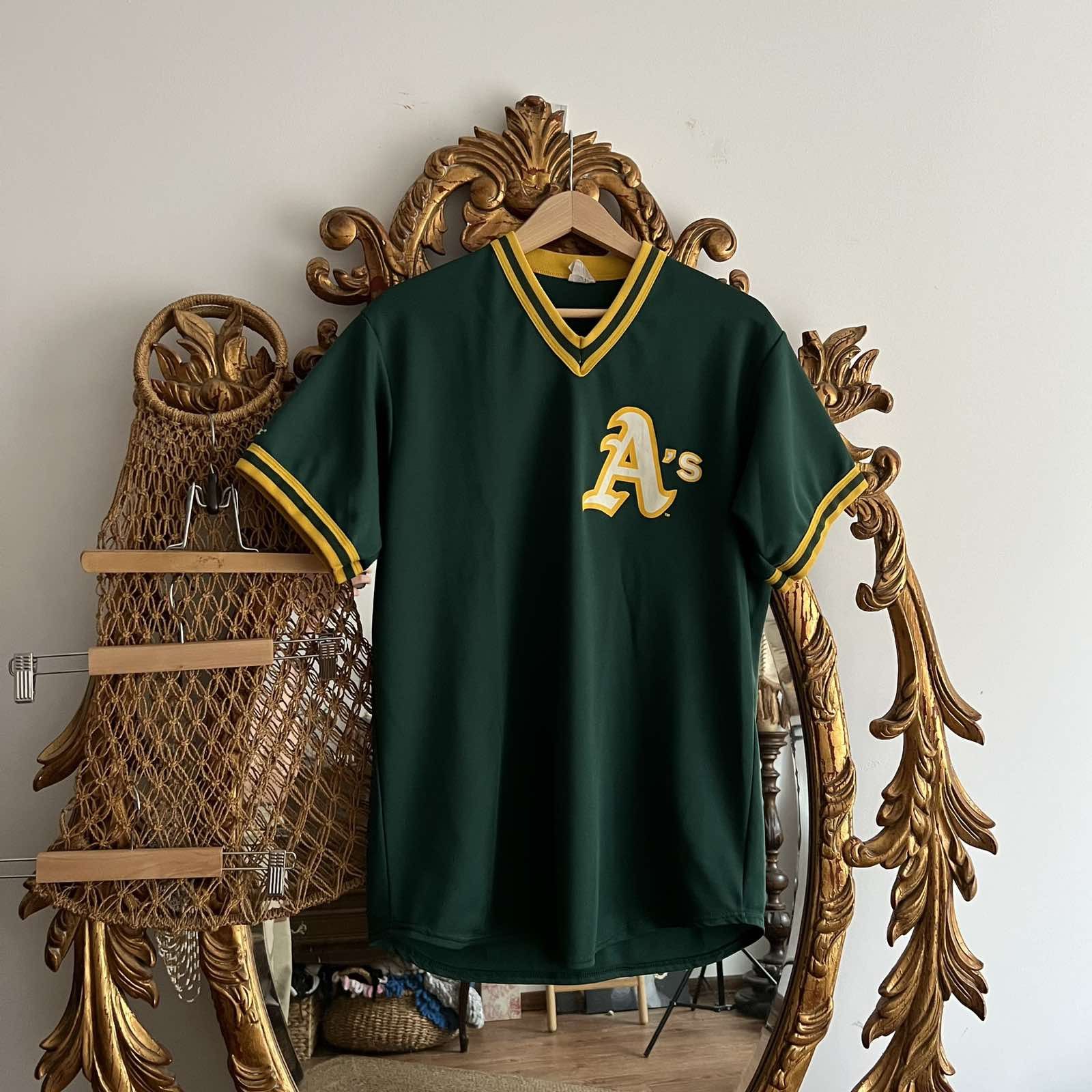 MLB × Majestic × Vintage Vintage Rawlings Oakland A’s Baseball Jersey Size XL 80s Size US XL / EU 56 / 4 - 1 Thumbnail