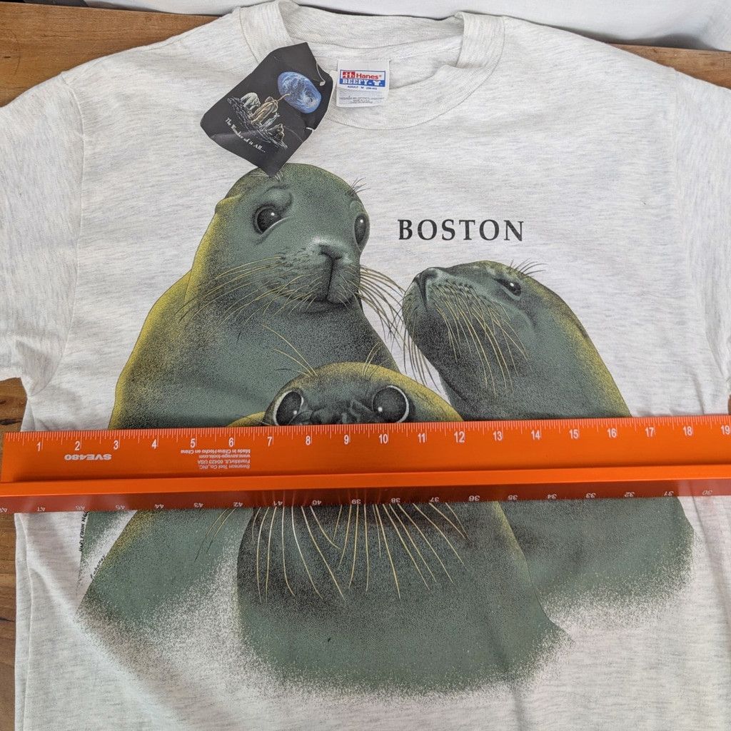Hanes Now Old Stock Boston Aquarium Sea Lions USA Made T-Shirt M Size US M / EU 48-50 / 2 - 6 Thumbnail