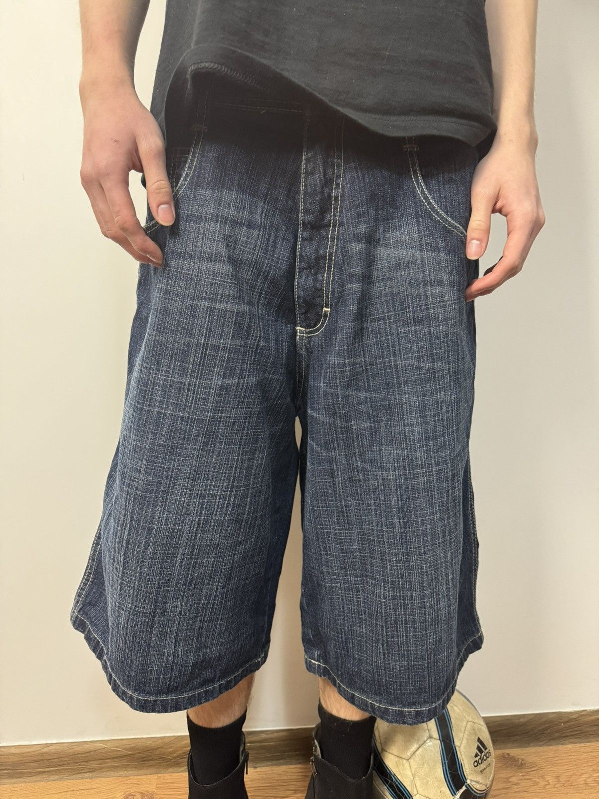 Southpole Vintage Southpole Baggy Denim Shorts Y2K Wide Fit Jorts Size US 32 / EU 48 - 16 Thumbnail
