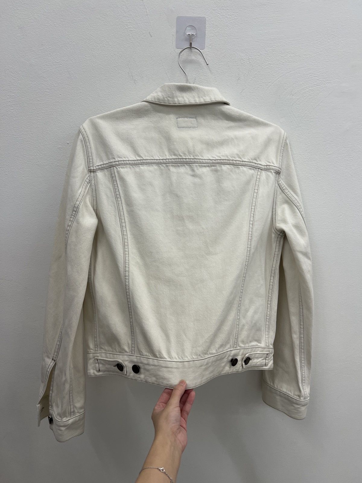 Saint Laurent Paris Saint Laurent Paris Beige Denim Jacket Size M / US 6-8 / IT 42-44 - 2 Thumbnail