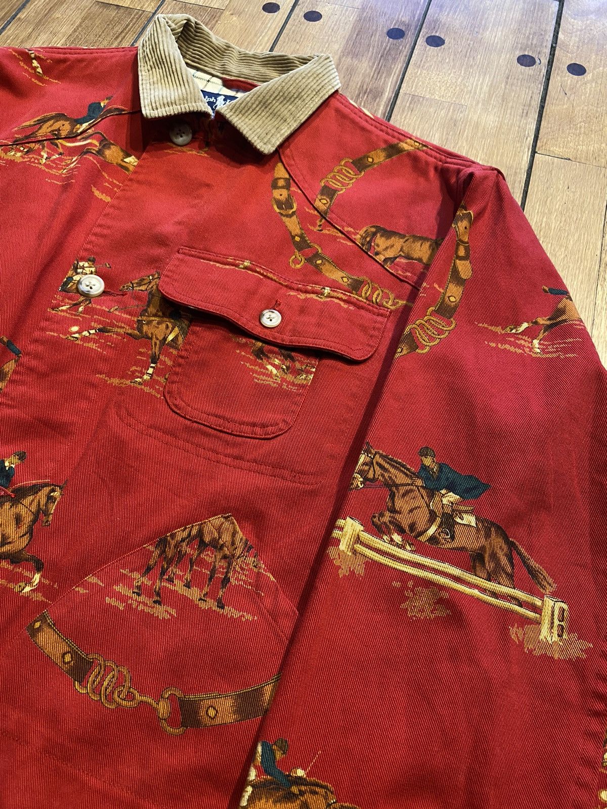 Polo Ralph Lauren Polo Ralph Lauren equestrian print red western jacket. Size US M / EU 48-50 / 2 - 3 Thumbnail