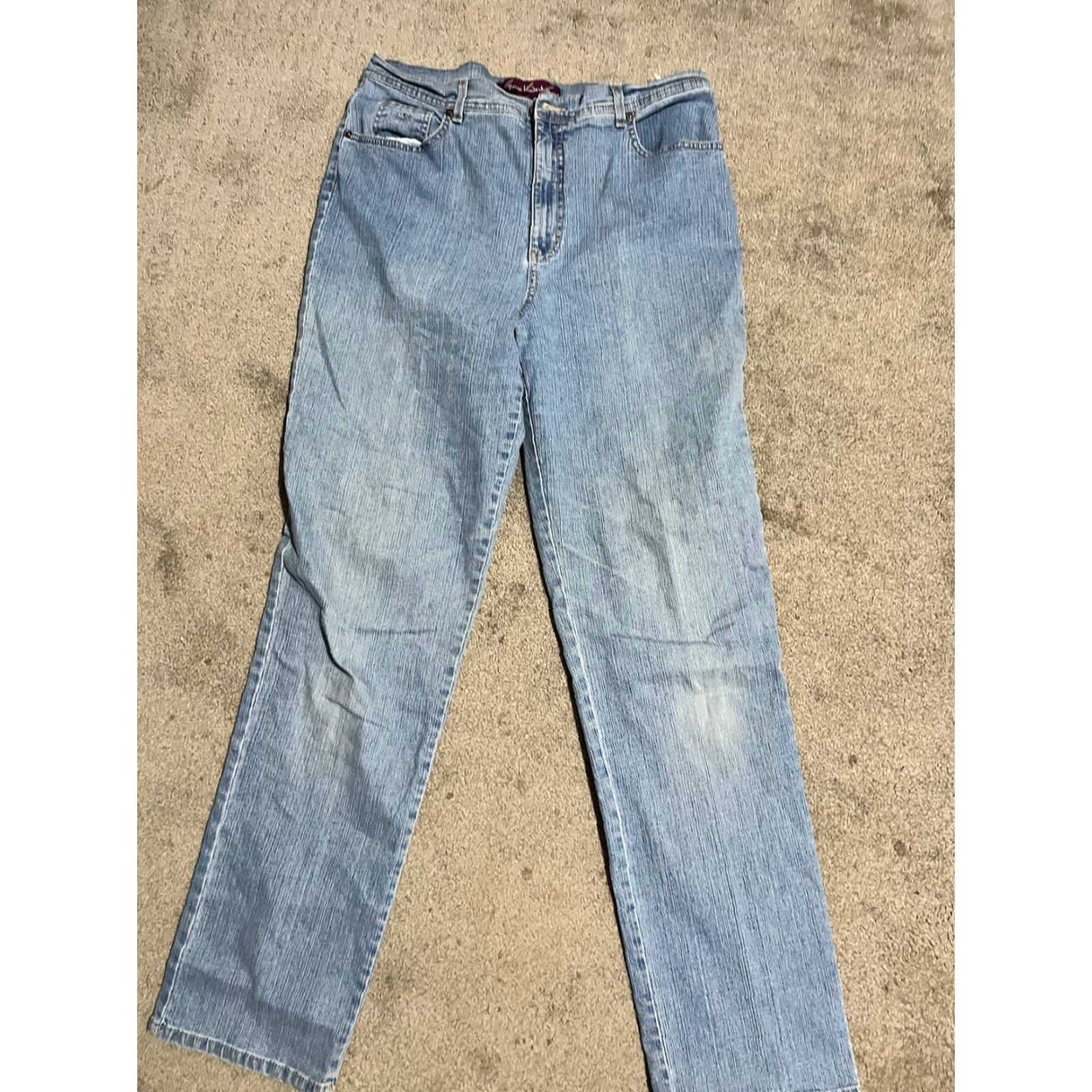 Gloria Vanderbilt Gloria Vanderbilt Jeans Womens 14 Short Amanda Straight Denim Medium Wash Solid Jeans Size 36" / US 14 / IT 50 - 2 Thumbnail