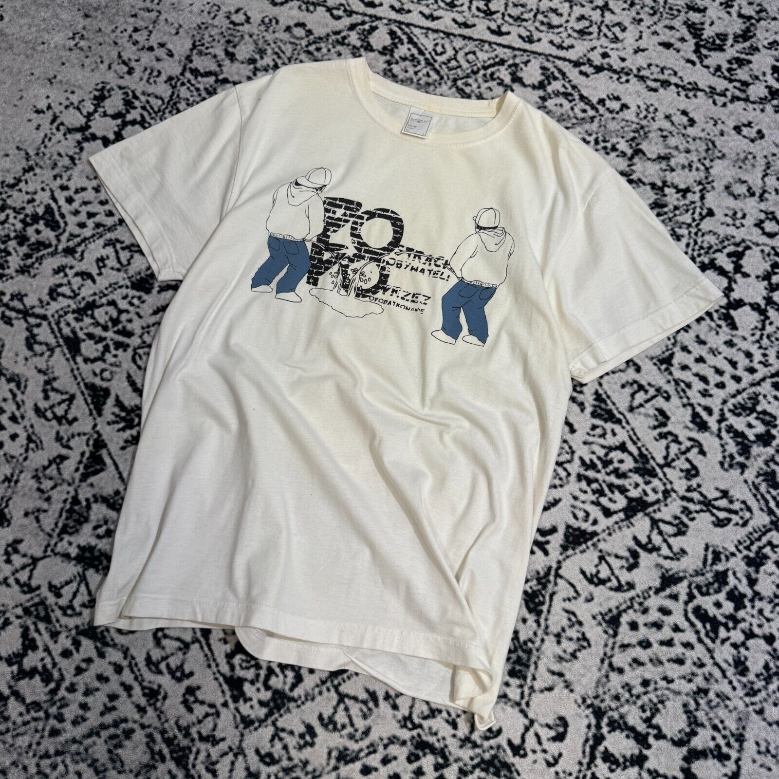 Vintage Vintage Stedman White Cotton T-Shirt Size L Graffiti Size US L / EU 52-54 / 3 - 2 Thumbnail