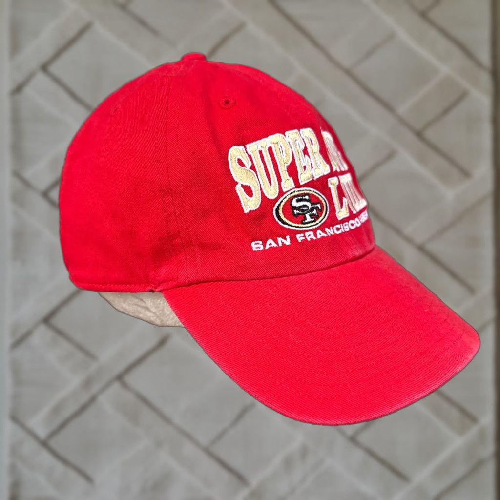 47 VINTAGE San Francisco 49ers Football Hat Cap Adjustable Strapback Cotton Red NFL Sports Men One Size Size ONE SIZE - 1 Thumbnail