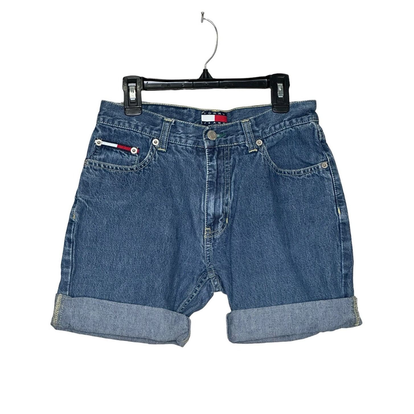 Tommy Hilfiger Tommy Hilfiger vintage denim cuffed shorts size 3 Size 28" / US 6 / IT 42 - 1 Thumbnail